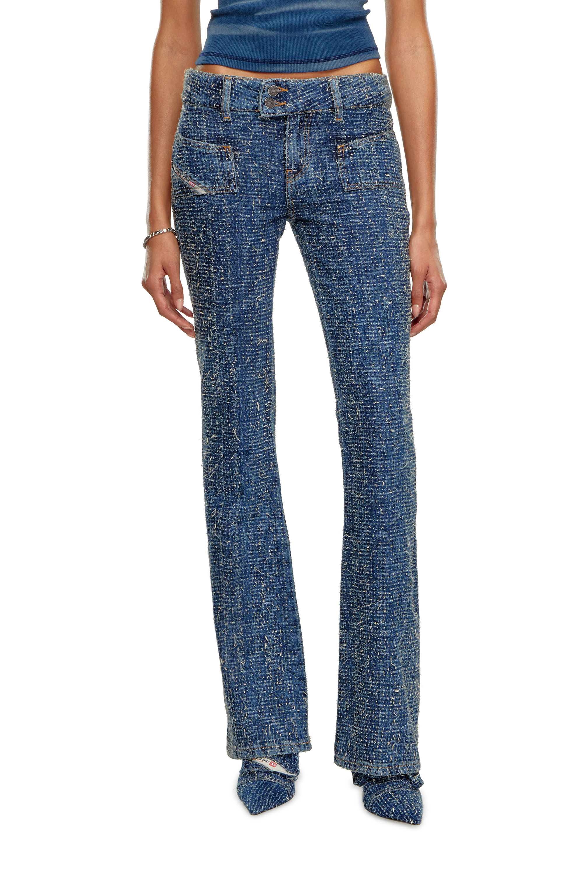 Diesel Bootcut E Flare Jeans In Blue