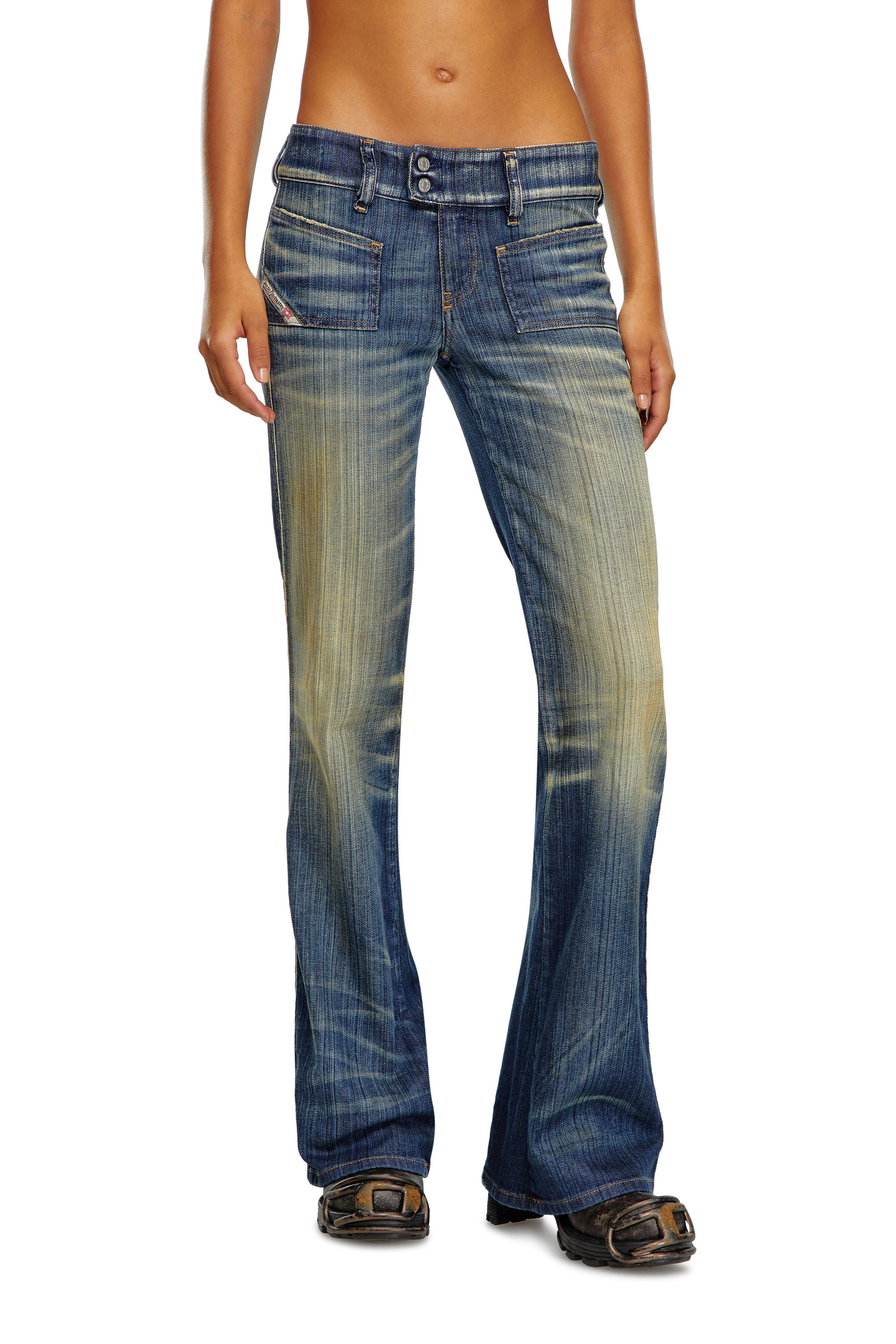 Diesel - Bootcut and Flare Jeans - D-Hush - Jeans - Femme - Bleu
