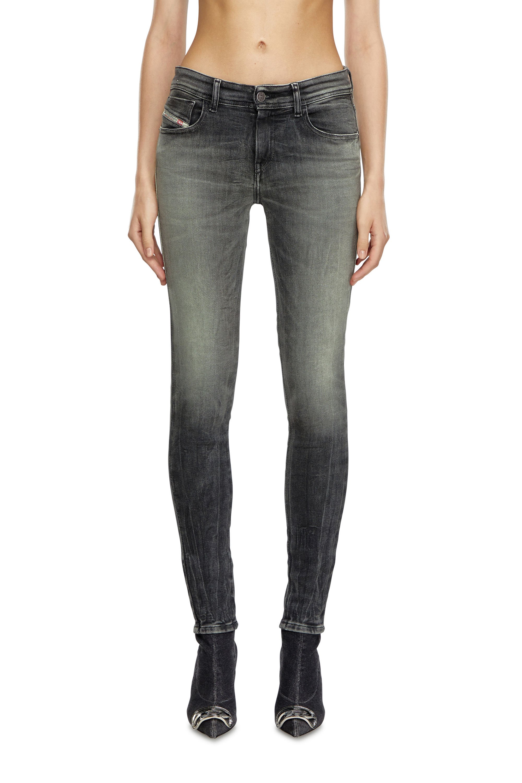 Shop Diesel Skinny Jeans In Black