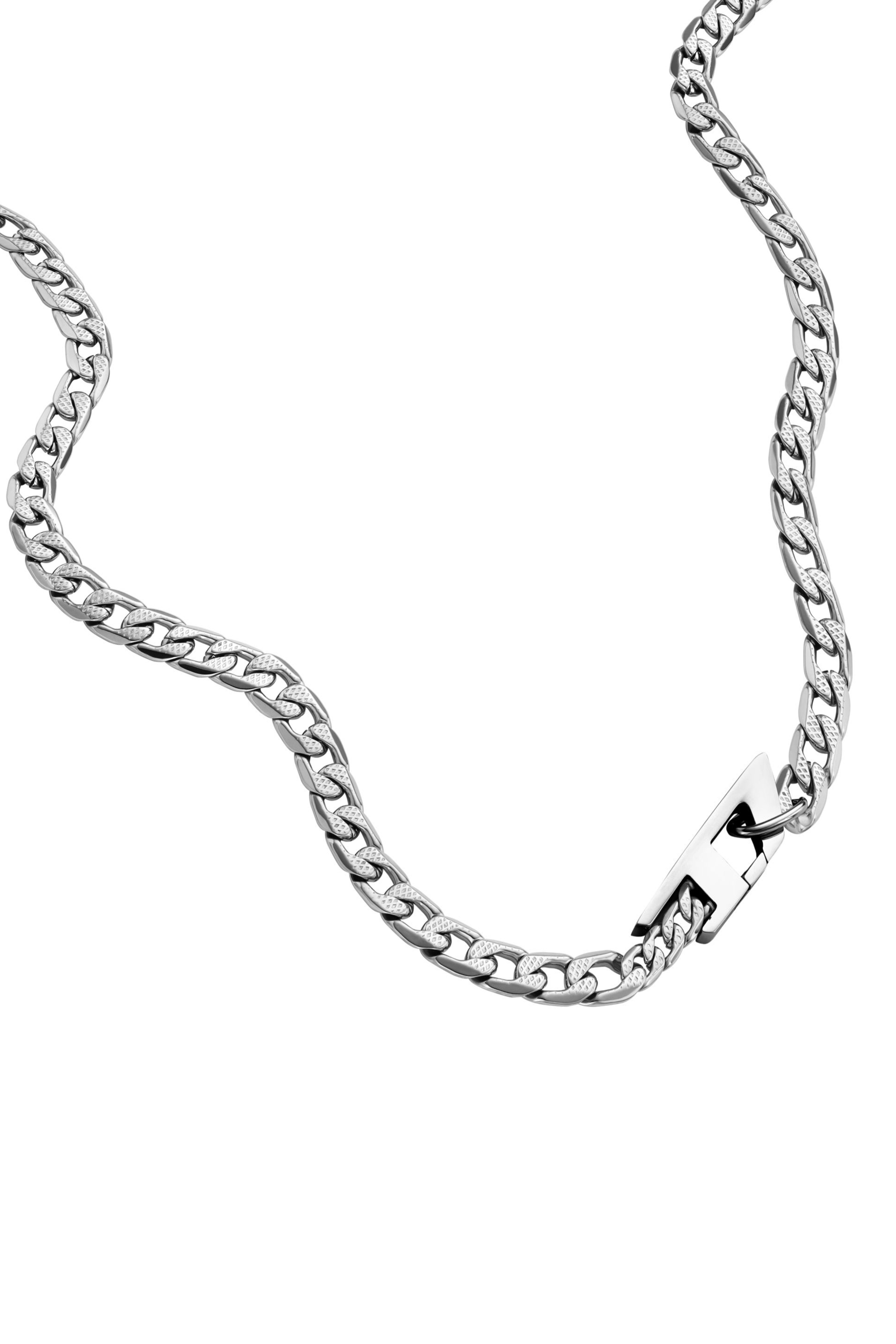 Diesel - Stainless steel chain necklace - Necklaces - Man - Silver