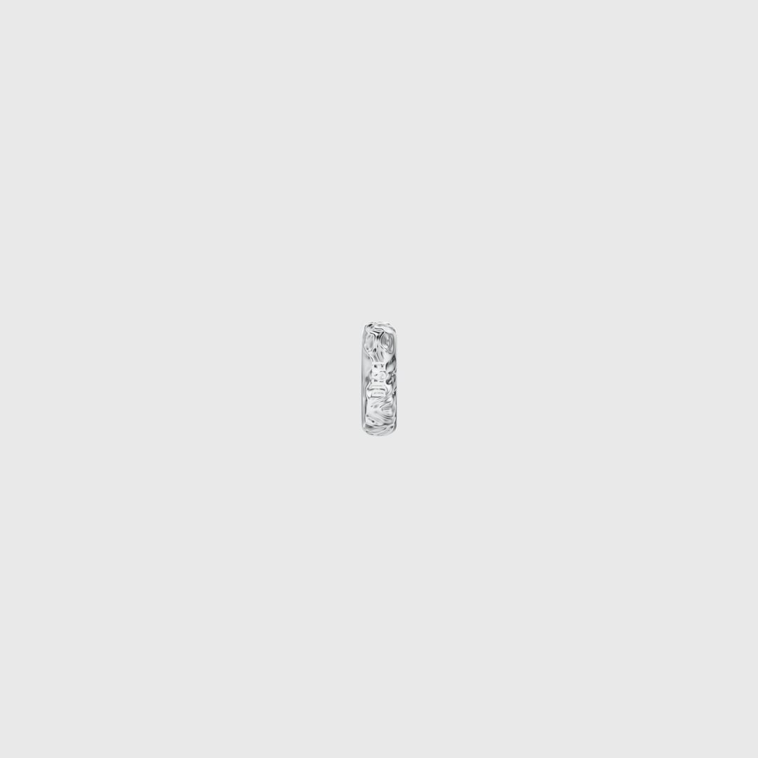 Diesel - Stainless Steel Hoop Earring - Earrings - Unisex - Silver