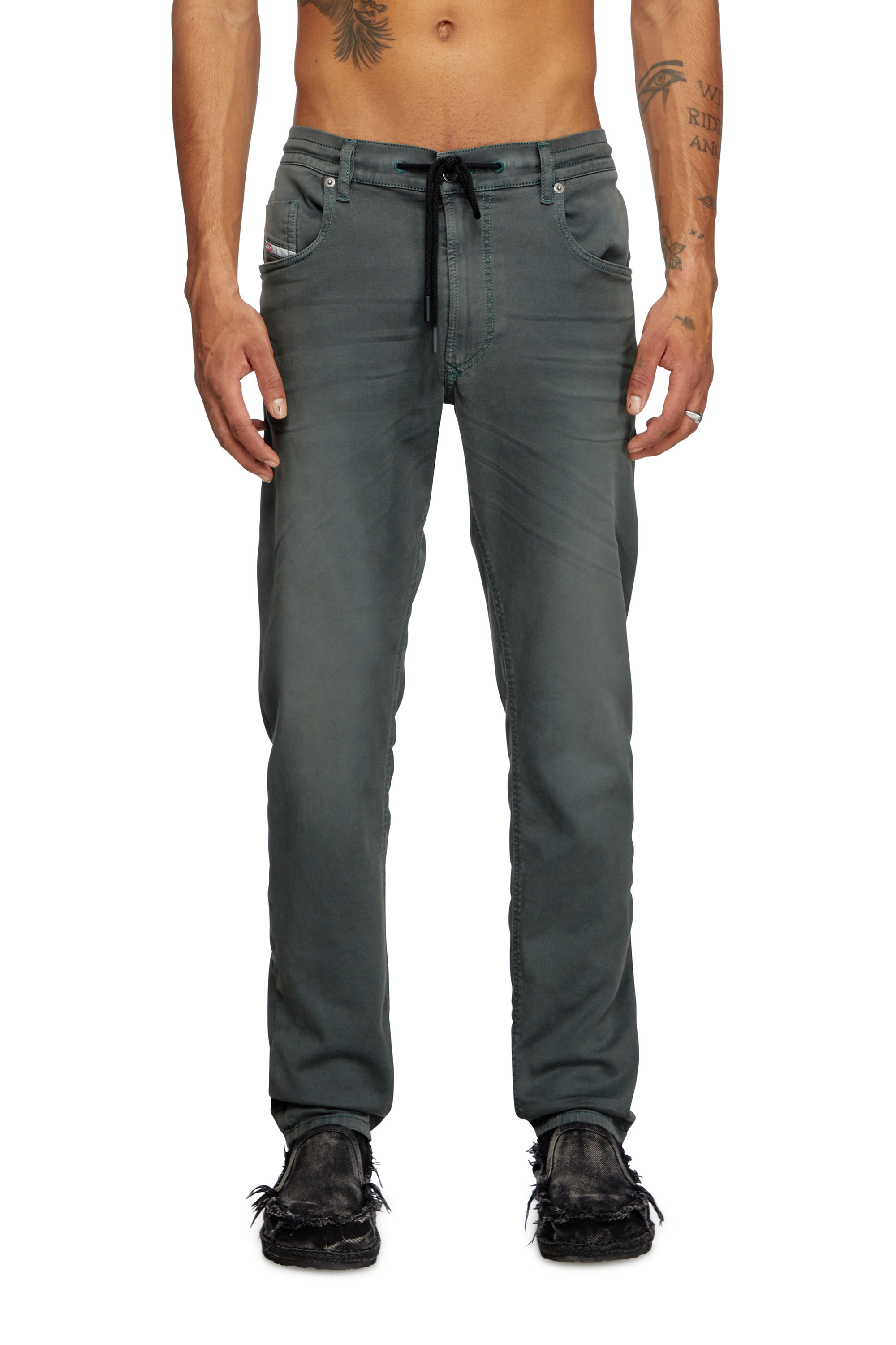 Diesel Herren Grau Regular Regular Waist 2032 D-Krooley Joggjeans, Farbig, Reißverschluss Größe 34