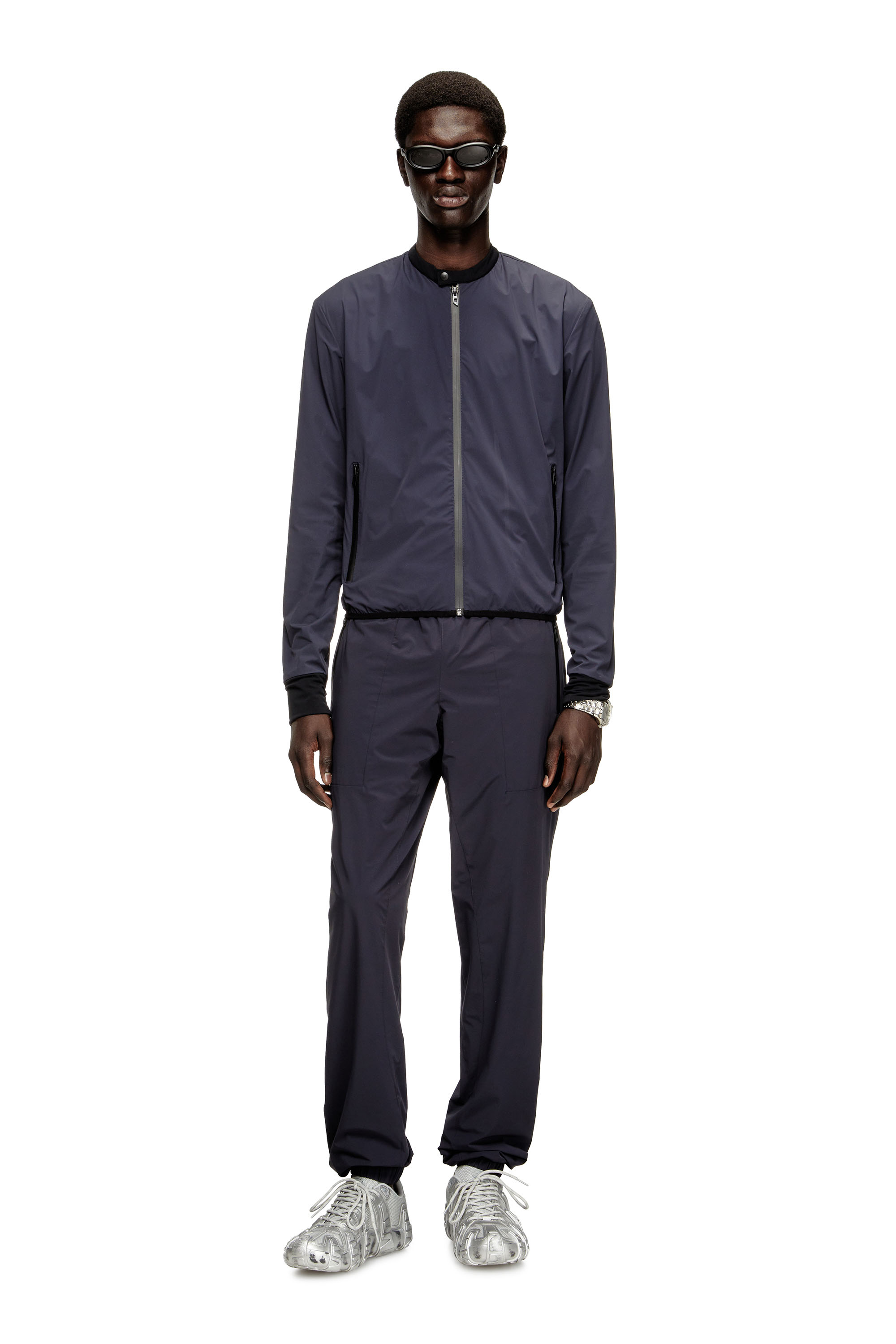 Diesel - P-ARDO-LONG, Man's Trousers in bi-stretch nylon in Dark Blue - 2