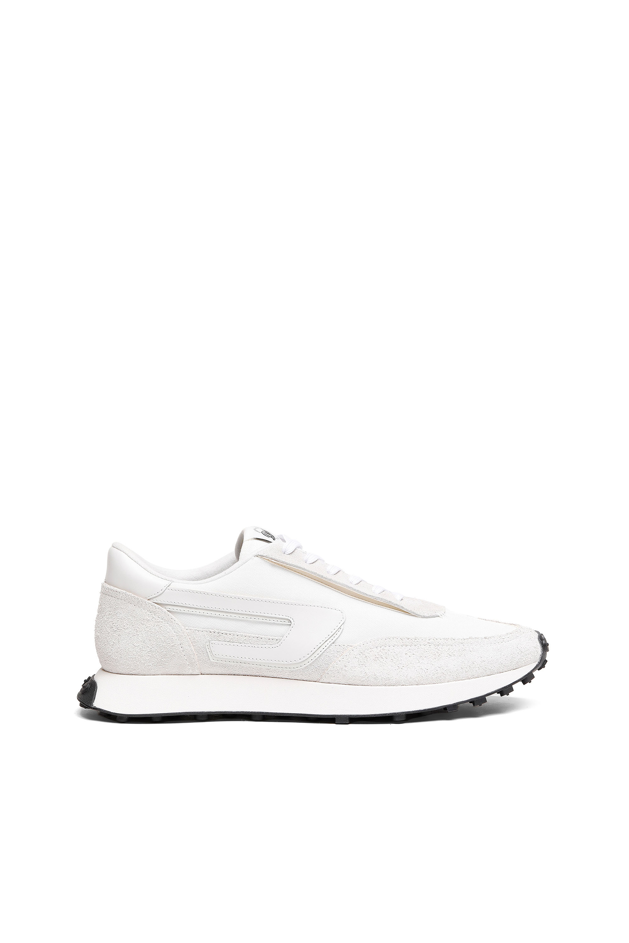 Diesel Sneaker In Nylon E Pelle Scamosciata In White