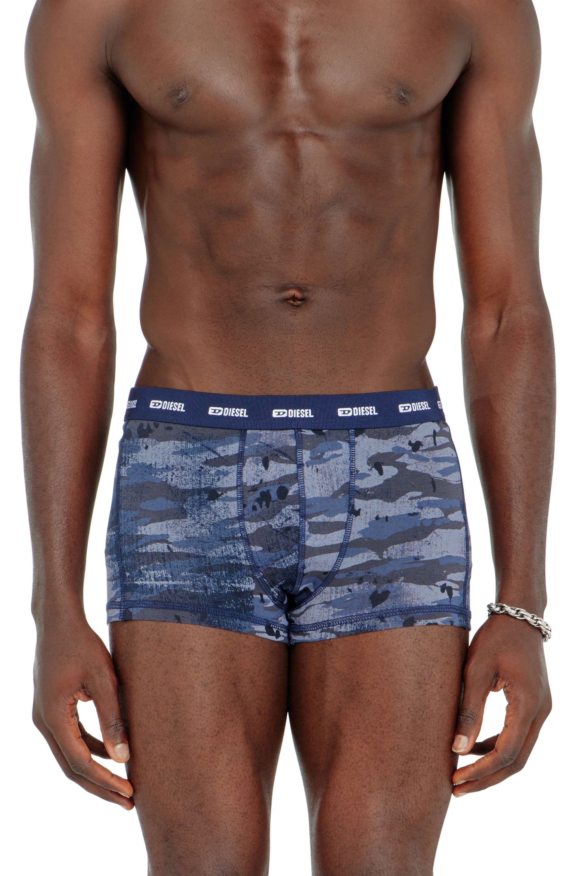 Diesel Herren Blau - Einfarbige Und Camouflage Retropants Im Dreierpack - Boxershorts Extra Klein