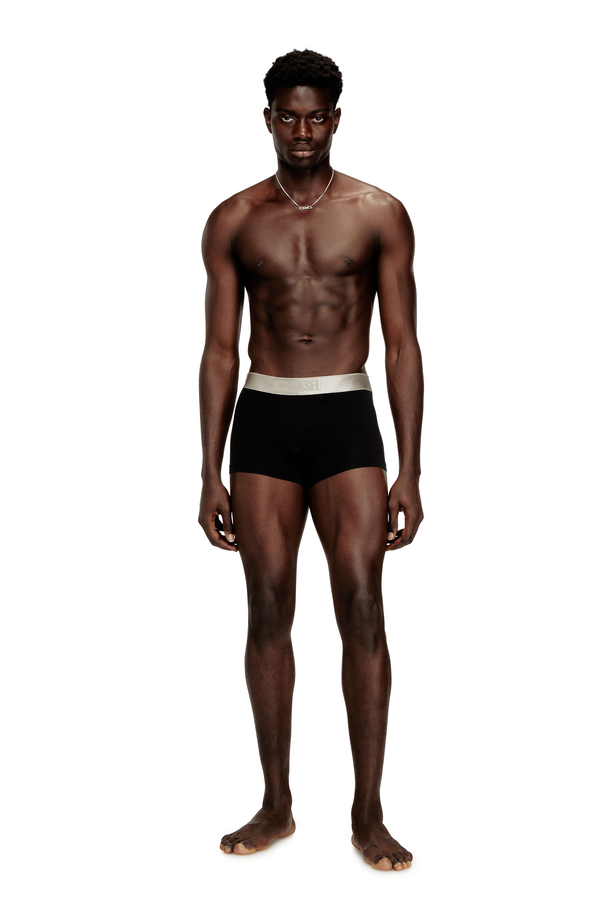 Diesel - DAMIEN-GFT-3PACK, Man's Three-pack boxer briefs with small logo waistband in Black - 3