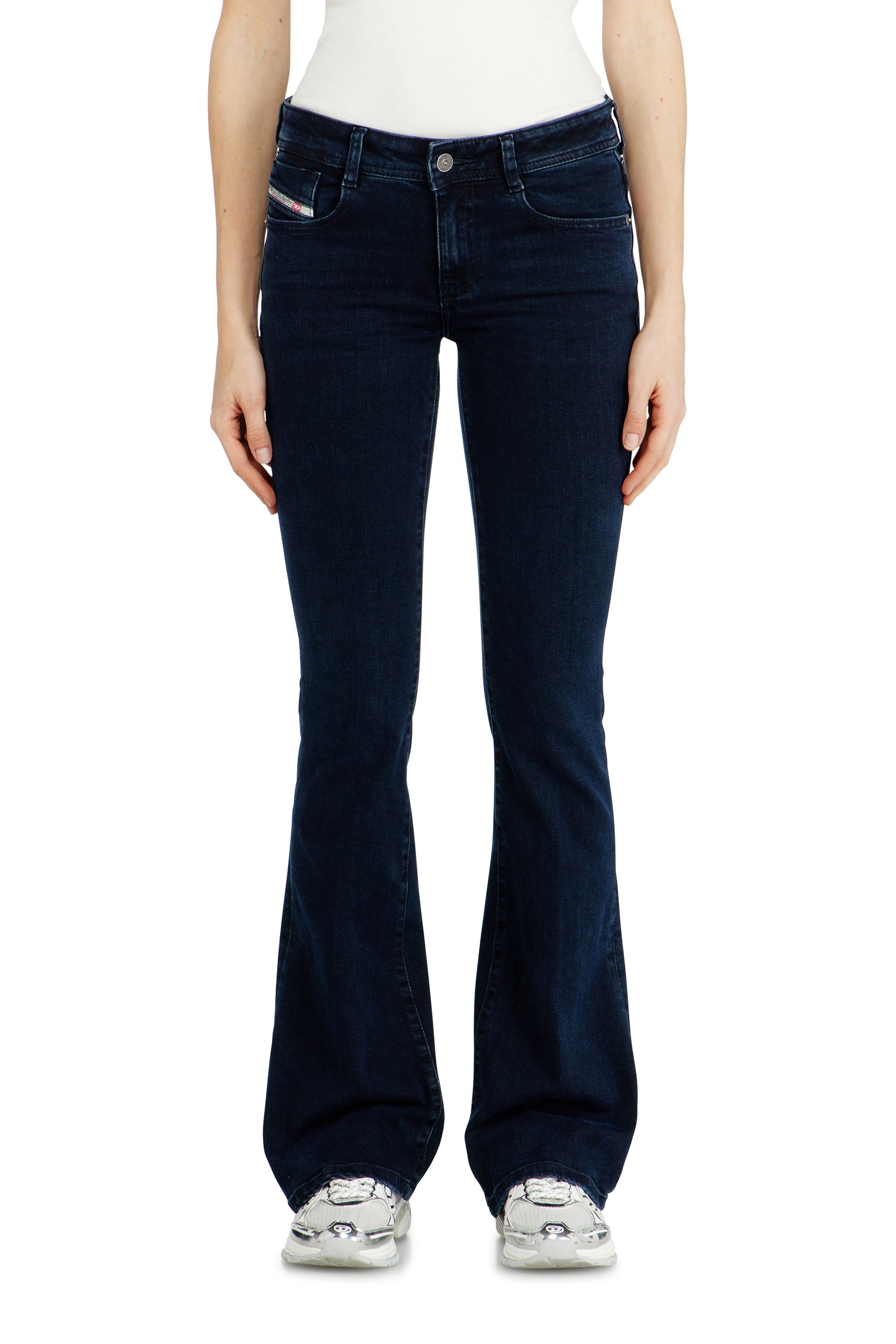 Diesel Women's Blue Bootcut Jeans Low Waist 1969 D-Ebbey, Dark Zip Fly Size 24