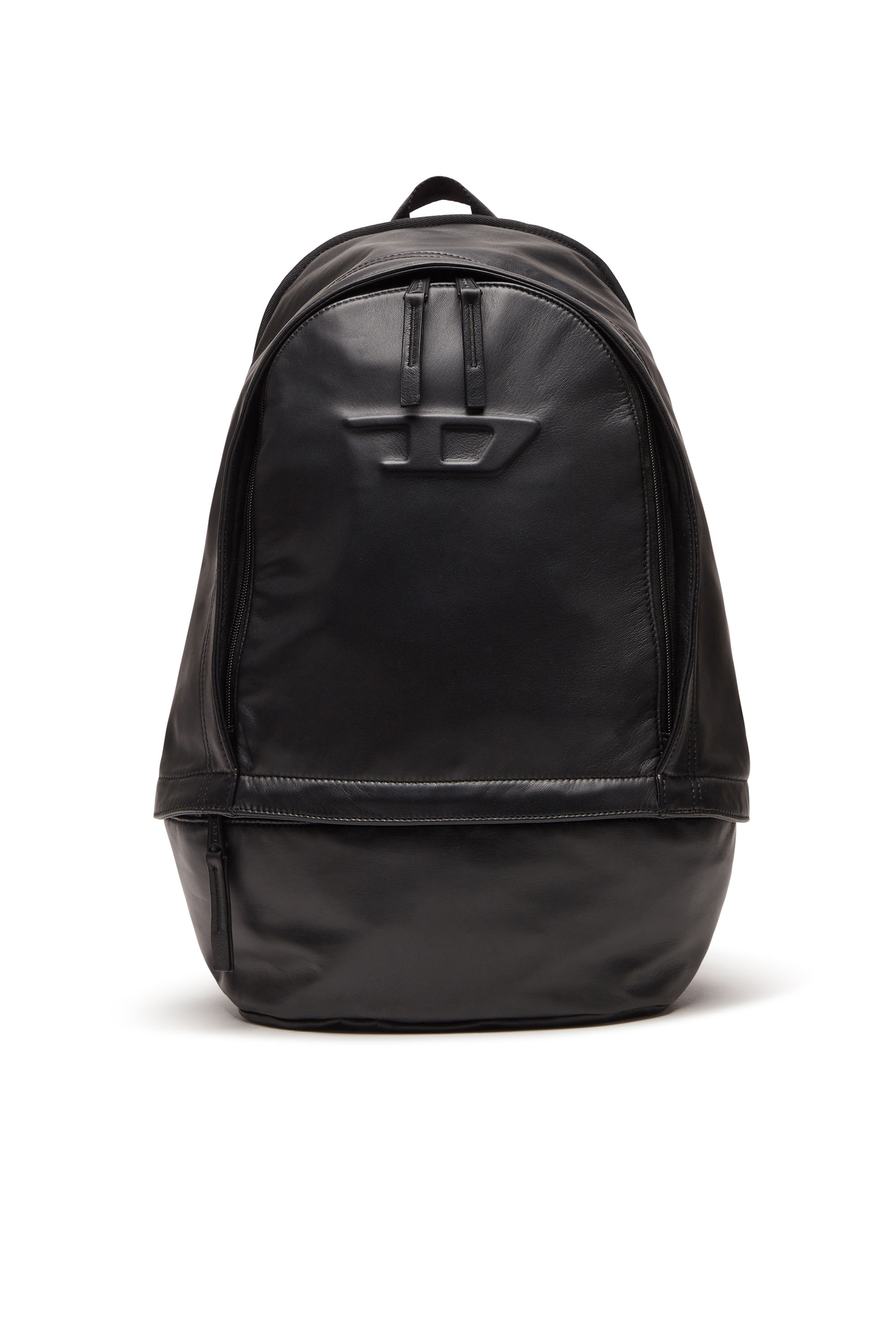 Diesel - Rave Backpack - Leather backpack with embossed D logo - Backpacks - Man - Black