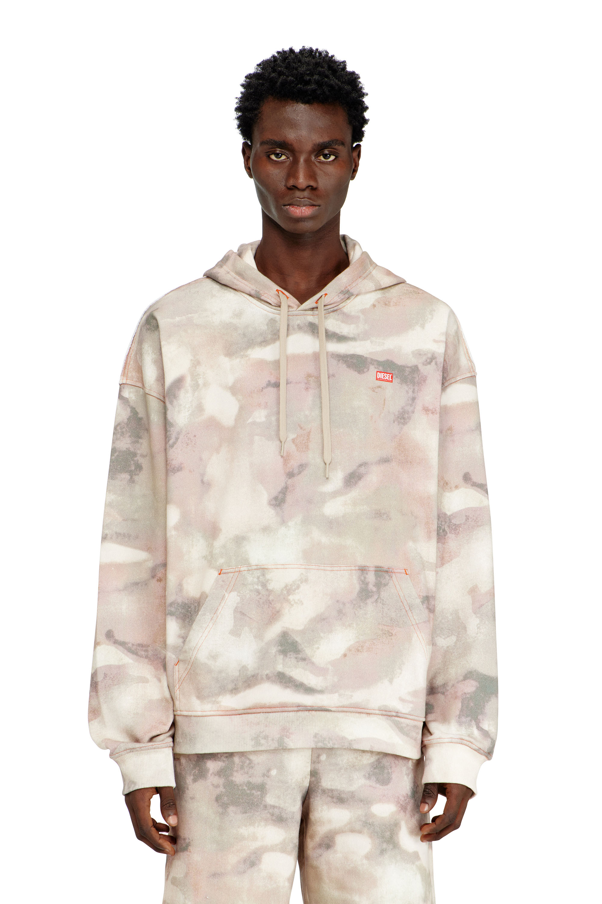 Diesel Homem Multicolor - Hoodie In Camouflage-Print Organic Cotton - Sweaters - Man 3XL