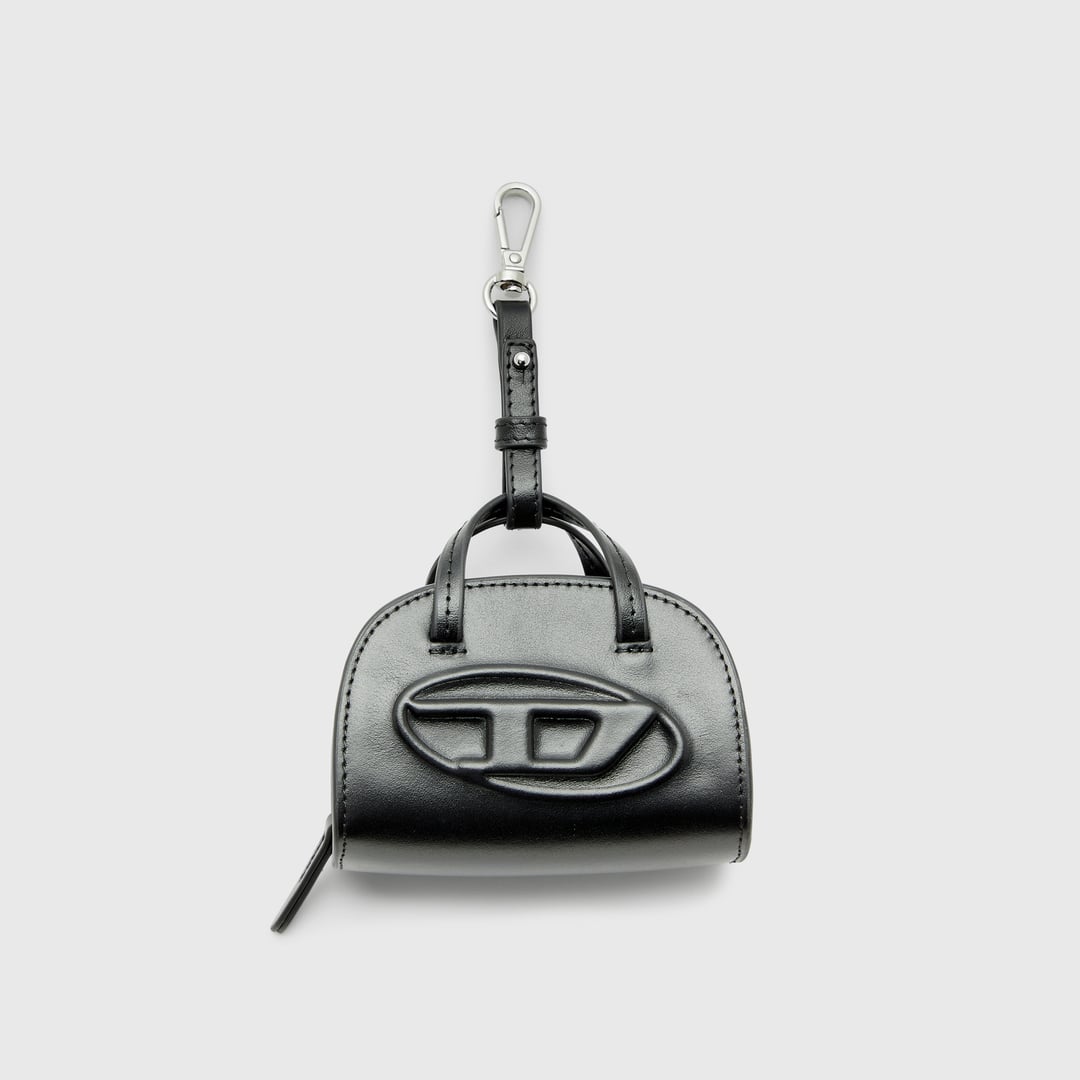 Diesel - Miniature bag charm in leather - Charms and Keyrings - Woman - Black