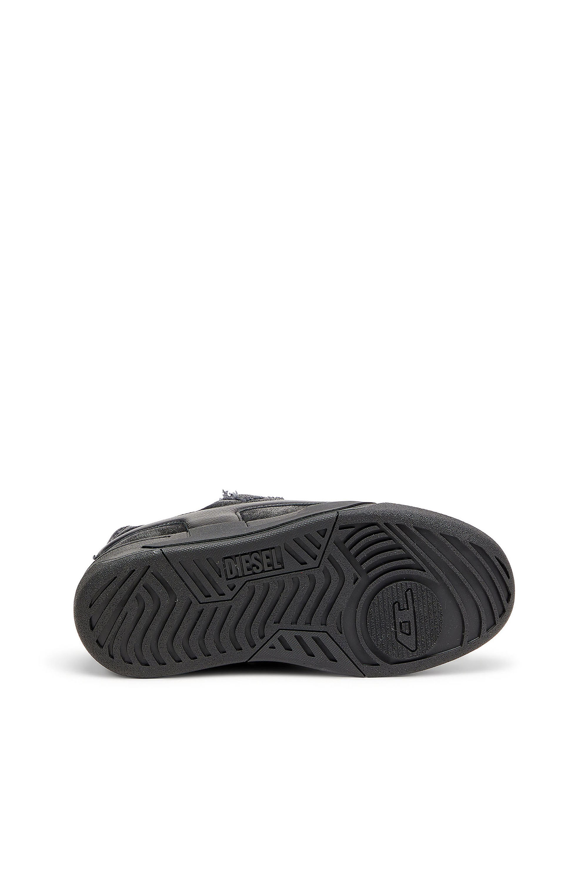 Diesel - S-D-OLLIE LOW, Man's S-D-Ollie - Sneakers in frayed denim e leather in Black - 5
