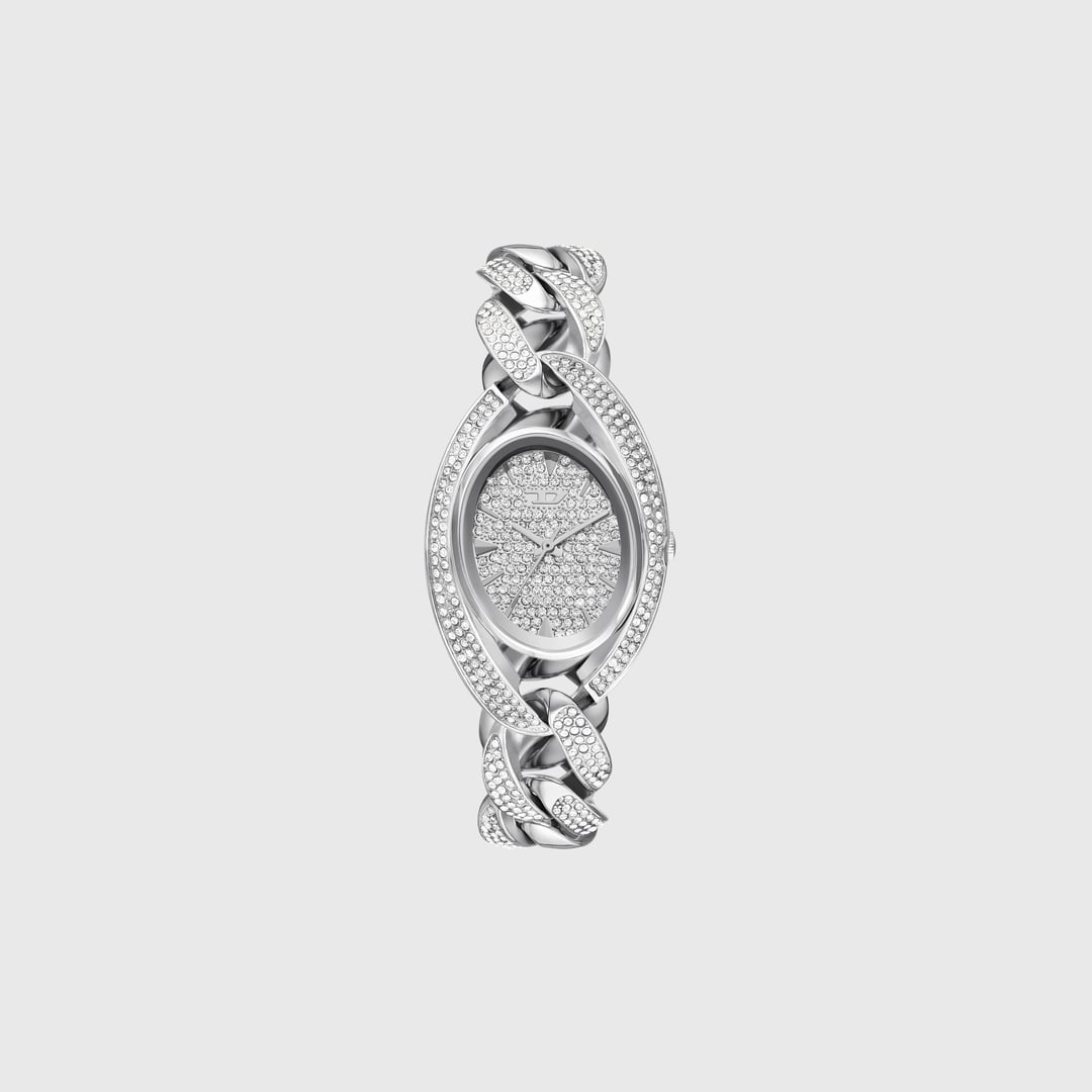 Diesel - Vani-D pavé stainless steel watch - Timeframes - Woman - Silver