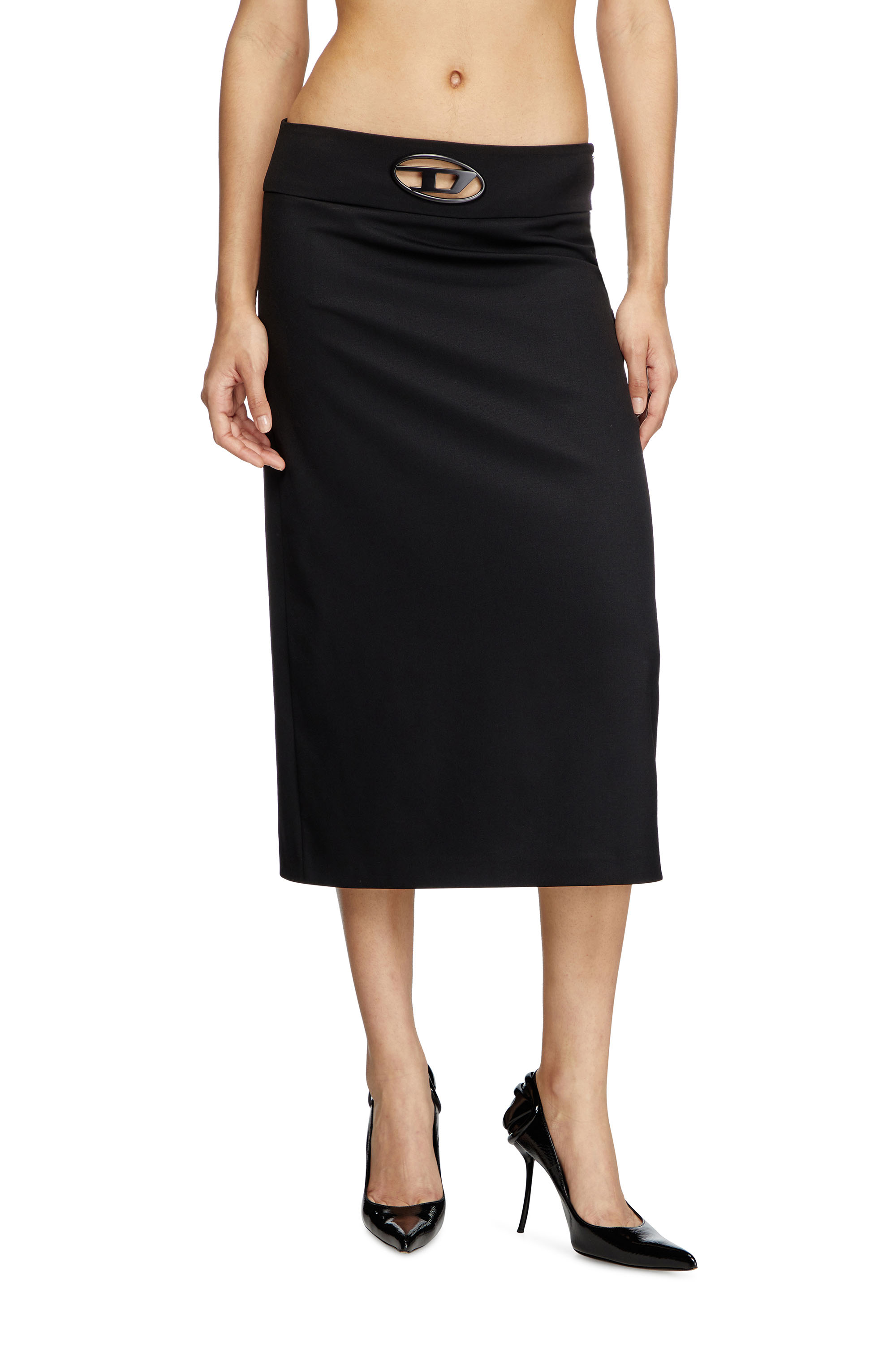 Diesel - A-line midi skirt - Skirts - Woman - Black