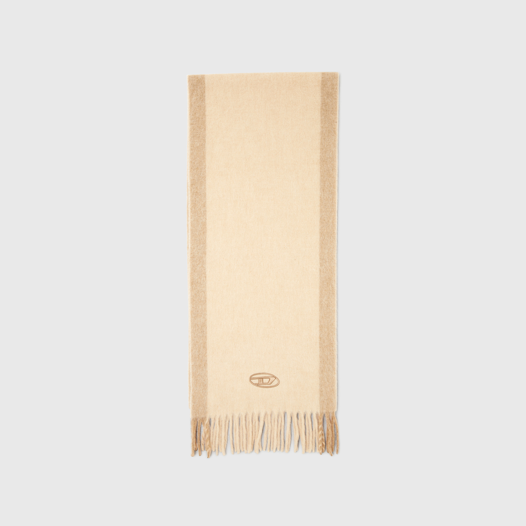Diesel - Écharpe en mélange de laine avec rayures contrastées - Écharpes - Homme - Beige