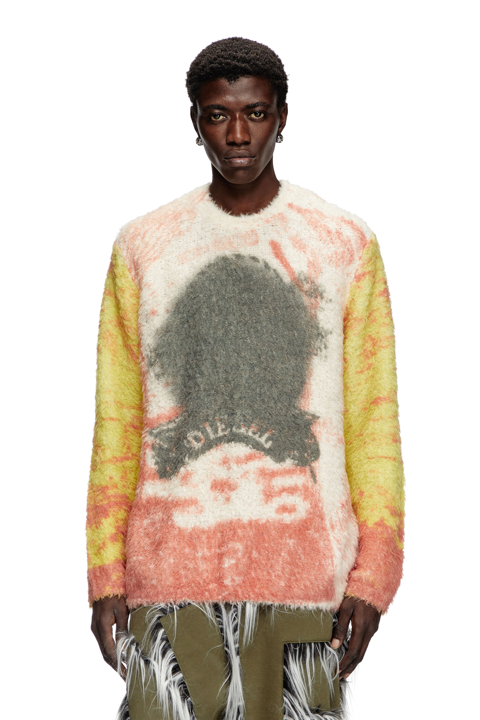 Diesel - Alpaca-blend jumper with Pop print - Knitwear - Man - Multicolor