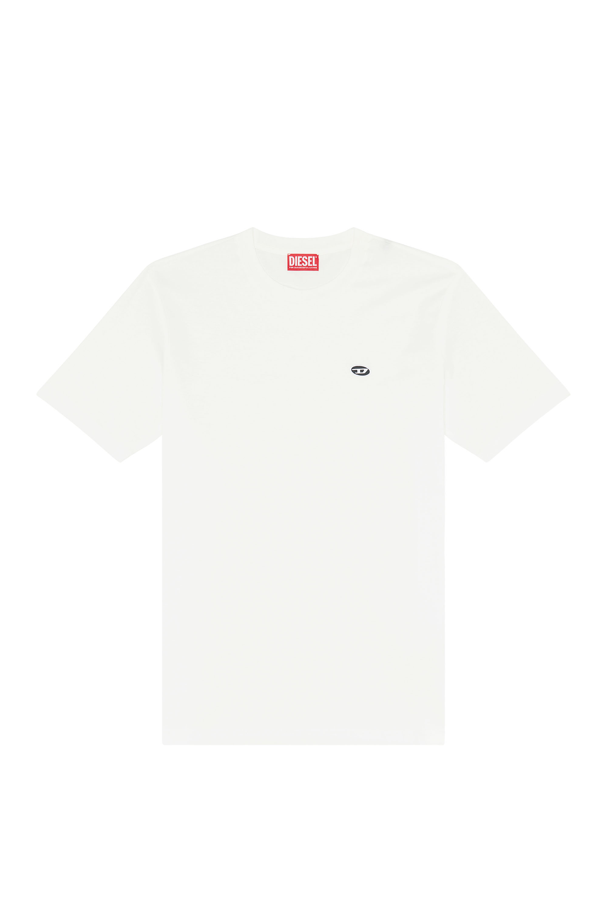 Diesel - T-shirt avec empiècement oval D - T-Shirts - Femme - Blanc