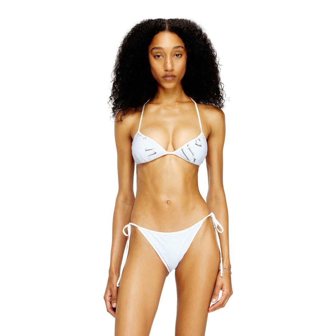 Diesel - Bikini top with houndstooth graphic print - Bras - Woman - White