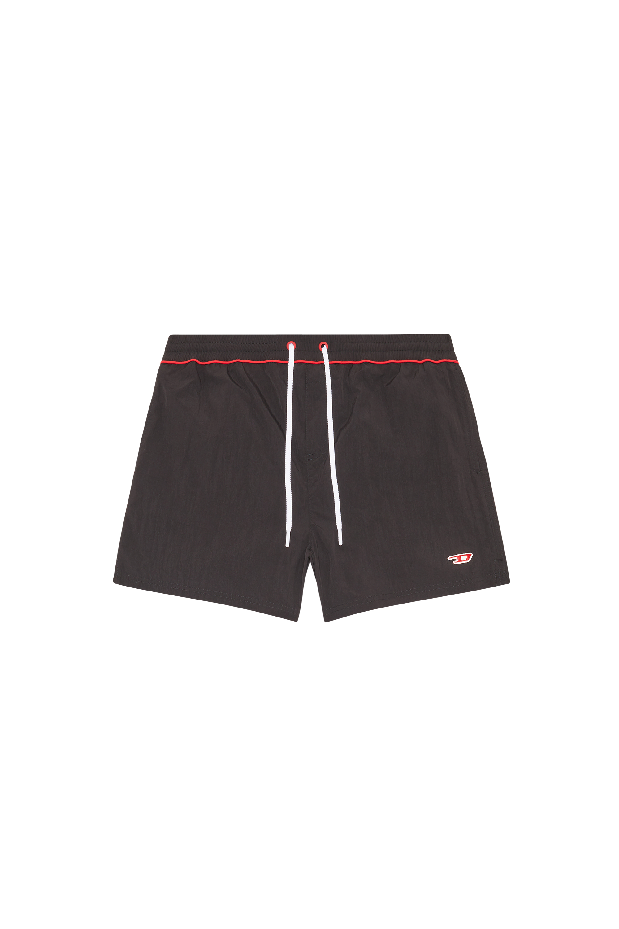 Diesel - Mid-length swim shorts with contrast piping - Swim shorts - Man - Black