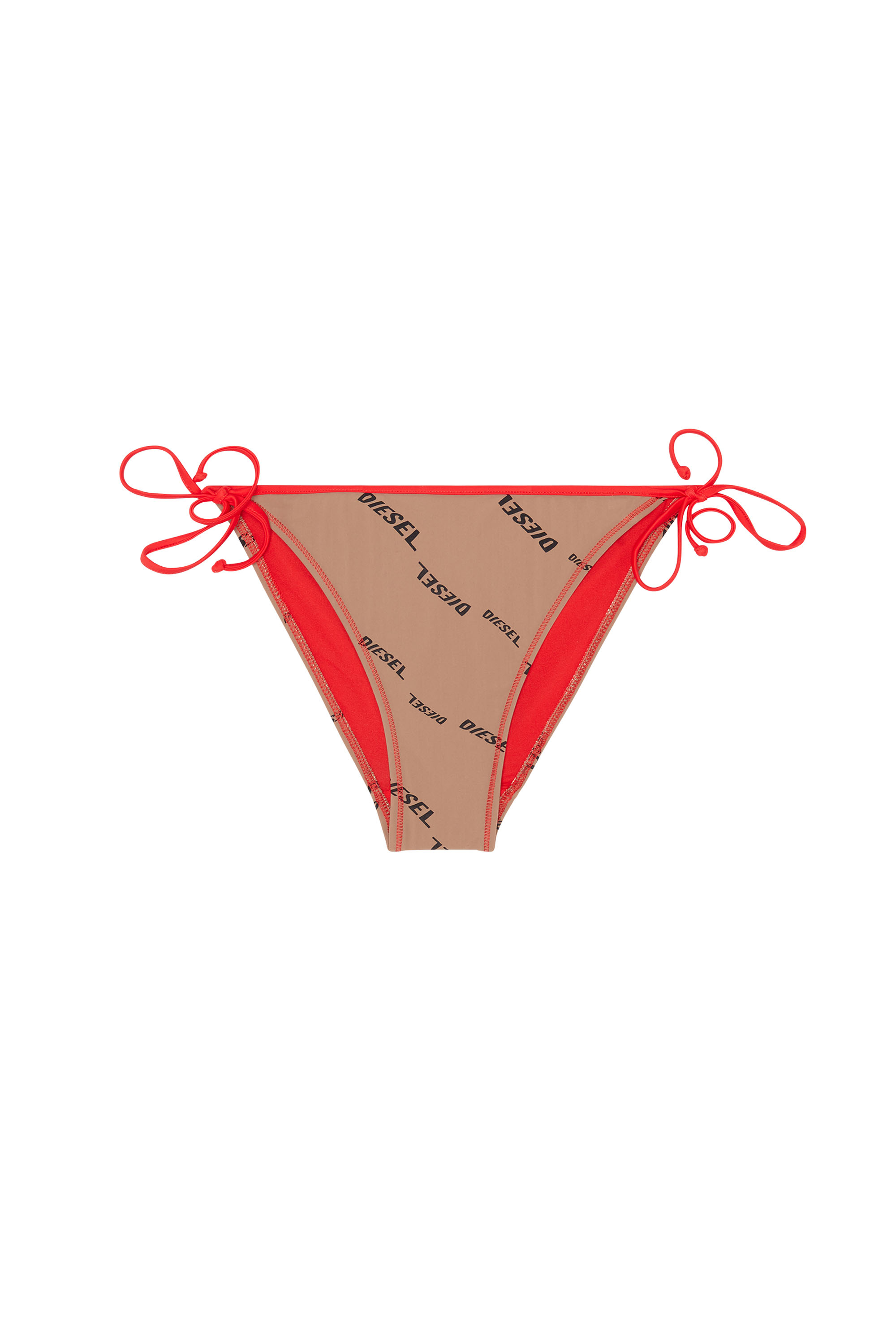 Diesel - Slip bikini nude con logo stampato - Slip bikini - Donna - Marrone