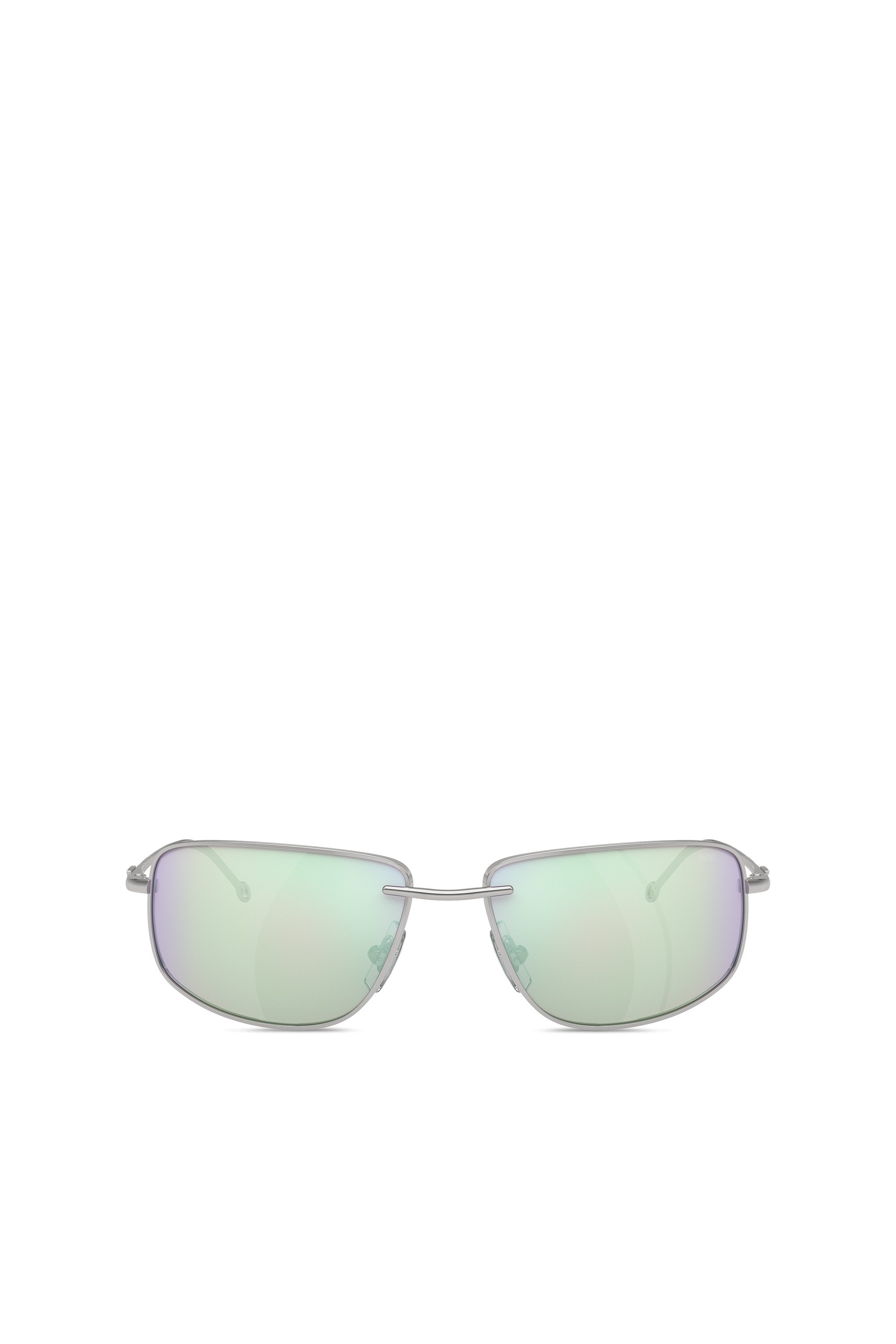 Diesel - Racer shape sunglasses in metal - Sunglasses - Unisex - Silver