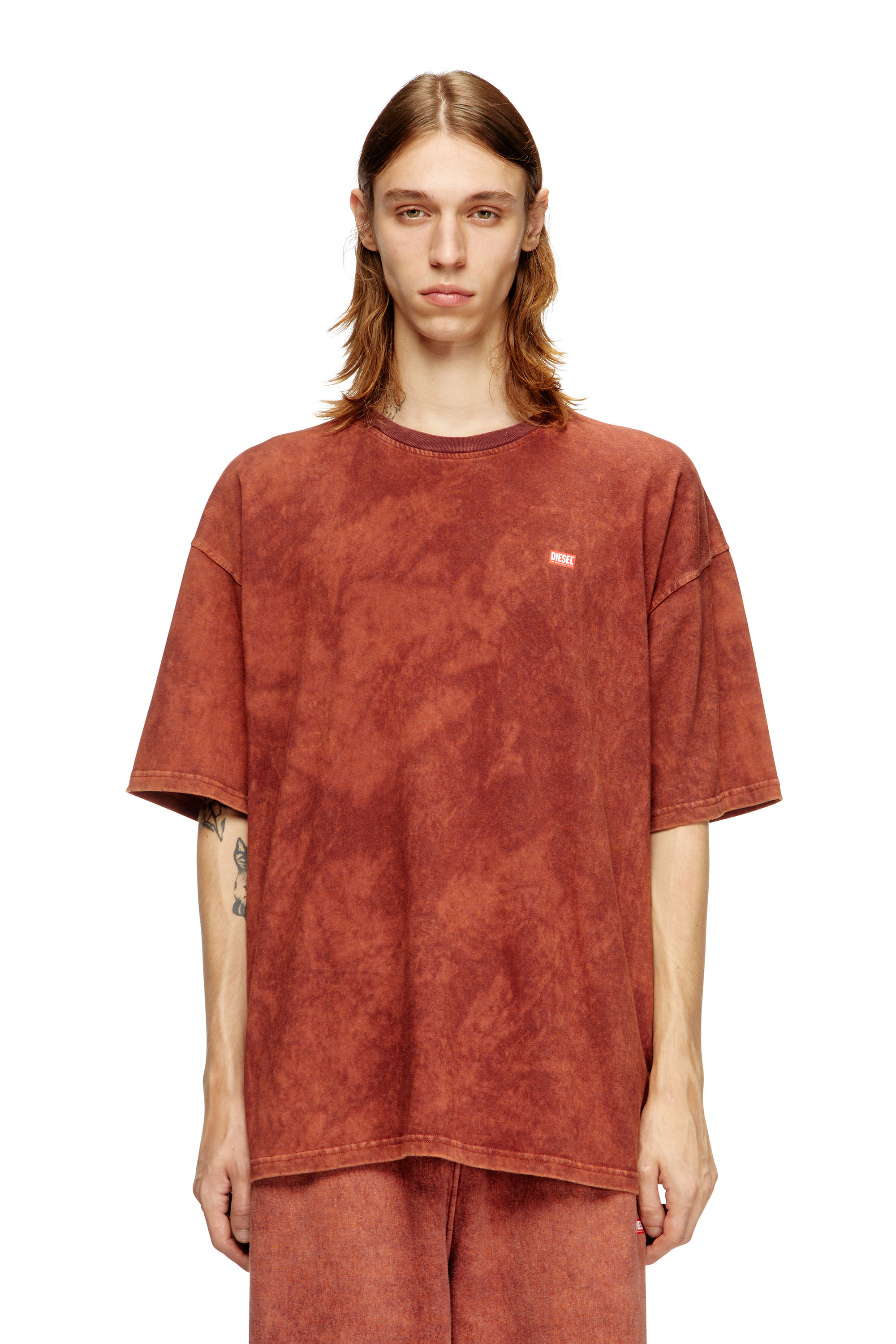 Diesel - T-BOXT-T4, Man's Jersey t-shirt with logo in Brown - 1