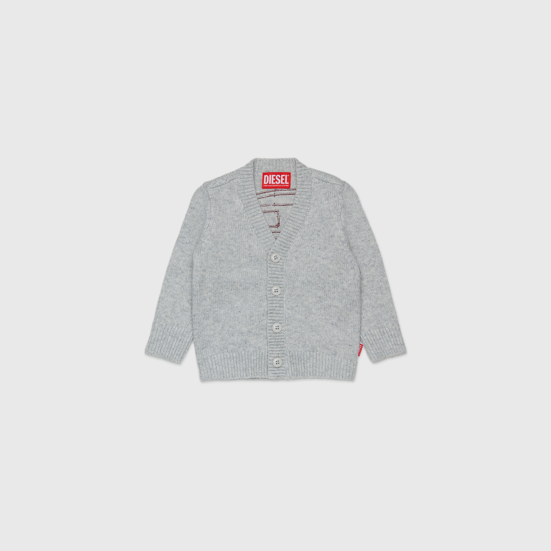 Diesel - Cardigan enrichi de cachemire avec grand Oval D - Pull Maille - Homme - Gris