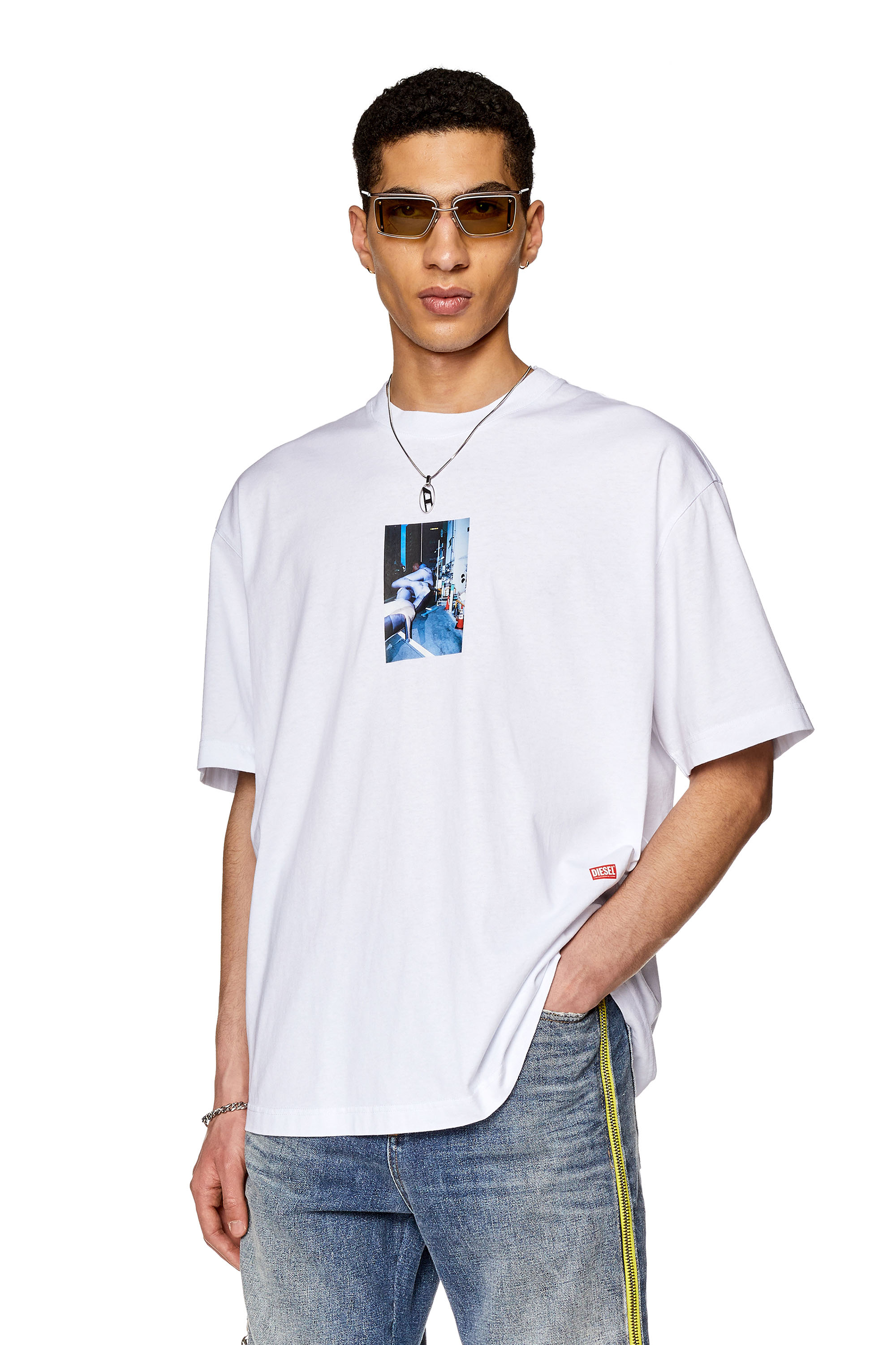Diesel - T-shirt with photo prints - T-Shirts - Man - White