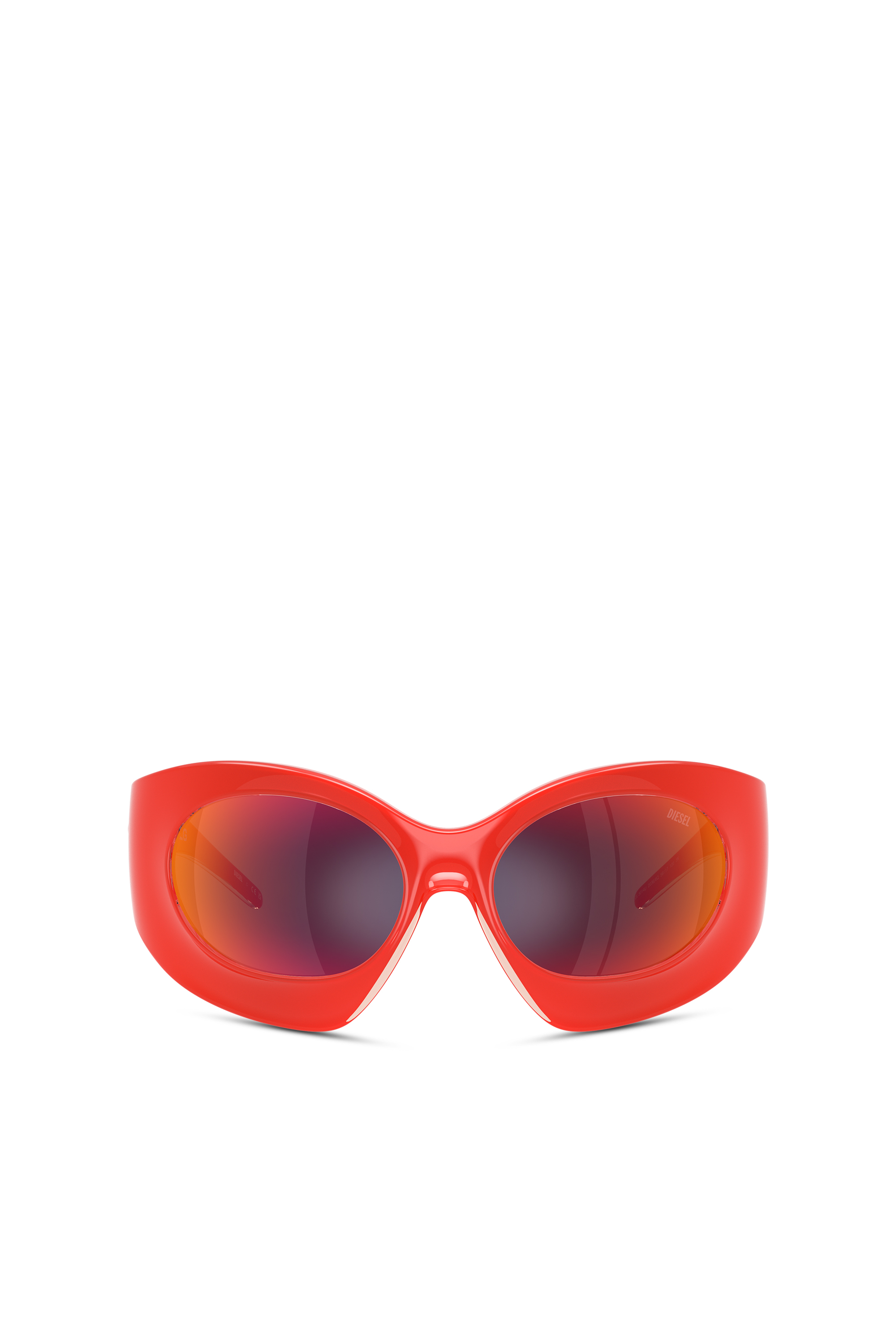 Diesel - Tropik_ta Sunnies, Unisex's Wraparound shape sunglasses in Orange - 2
