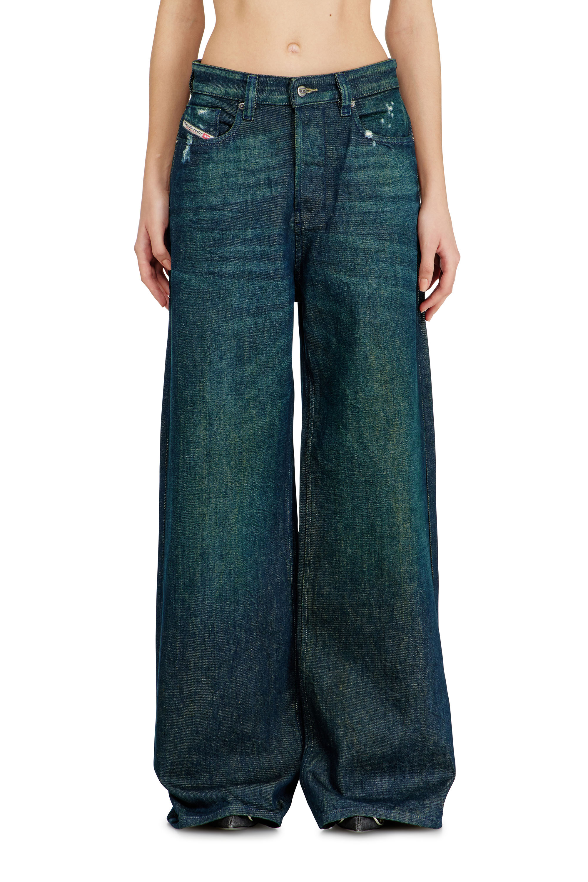 Diesel Kvinno Blå - Relaxed Jeans Low Waist 1996 D-Sire - Jeans - Woman Storlek 27