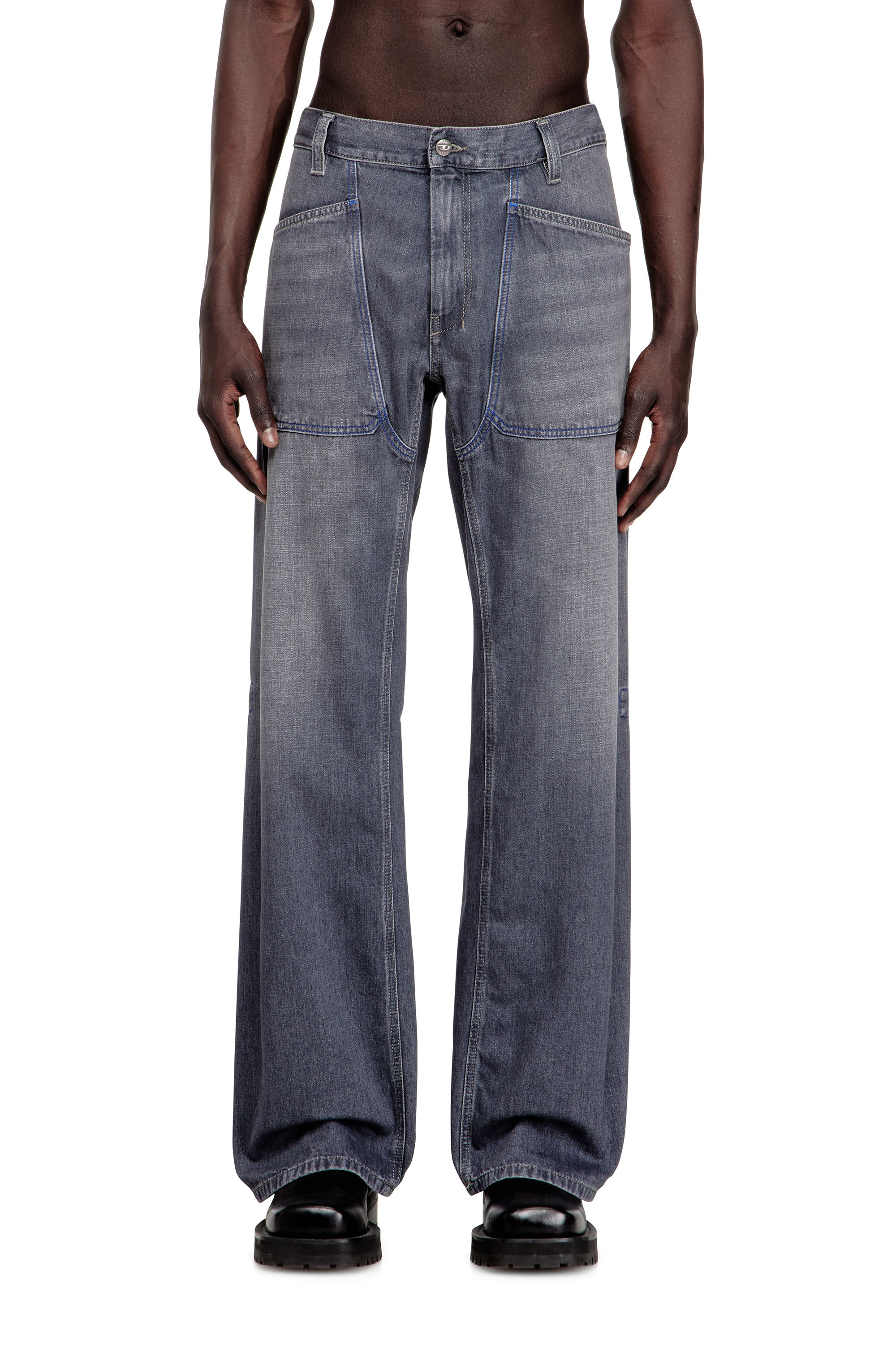 Diesel Grigio Uomo - Jeans Relaxed Vita Media D-Zeta - Jeans Taglia 31
