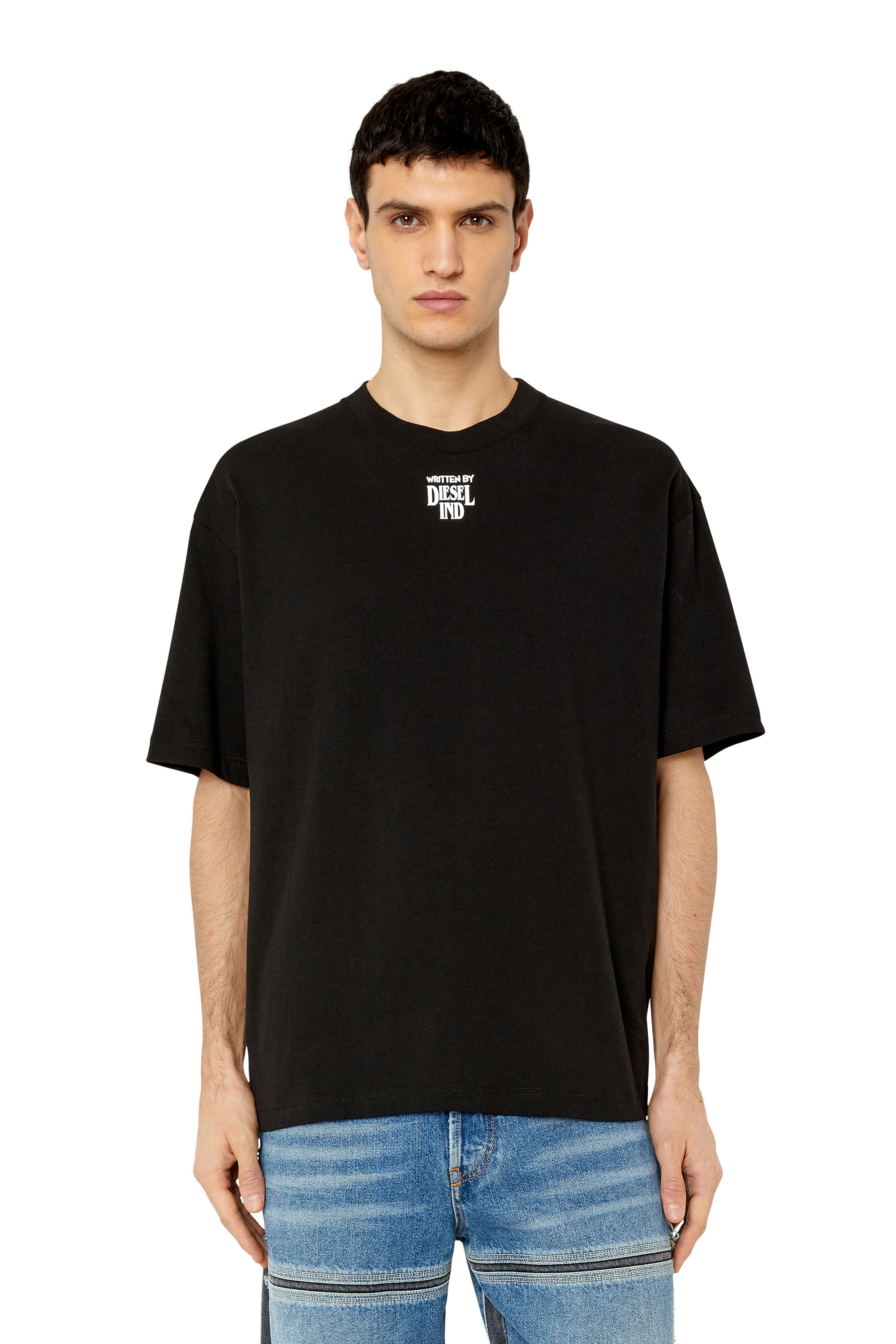Diesel - T-shirt oversize con stampa tanica - T-Shirts - Uomo - Nero