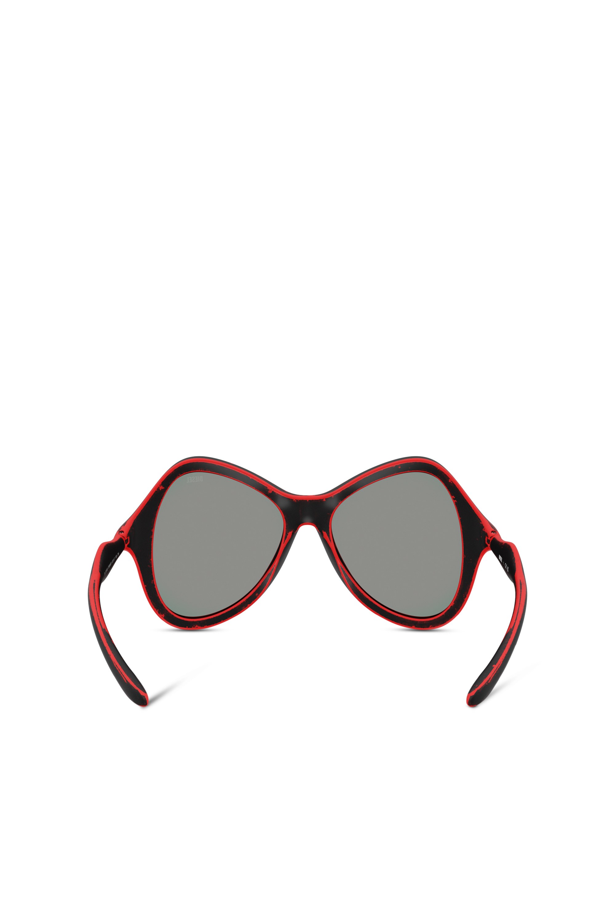 Diesel - 0DL3010U, Unisex's Cat-eye style sunglasses in Black/Red - 4