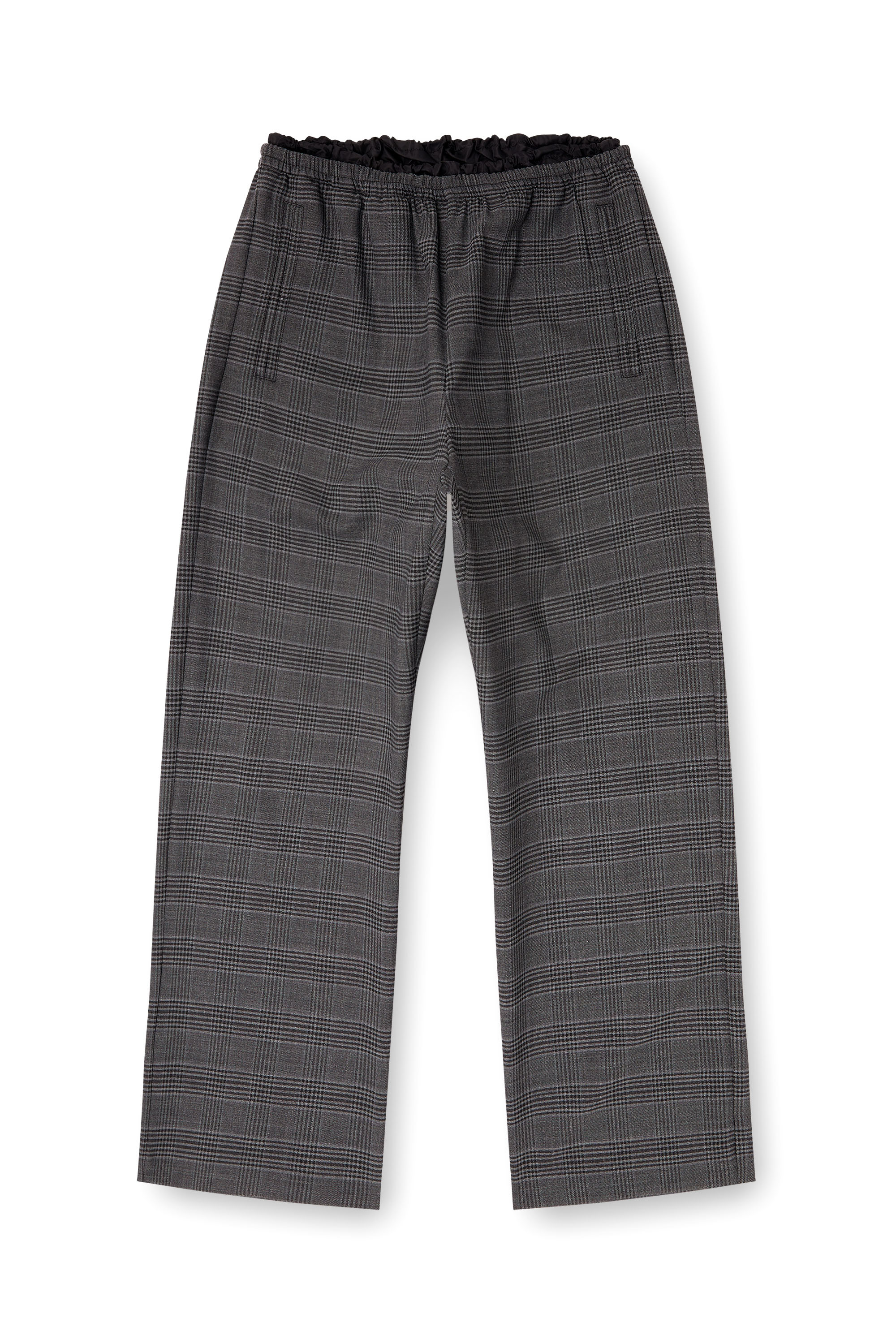 Diesel - P-TILSON, Man's Wool pants with a drawstring waist in Black/Grey - 3