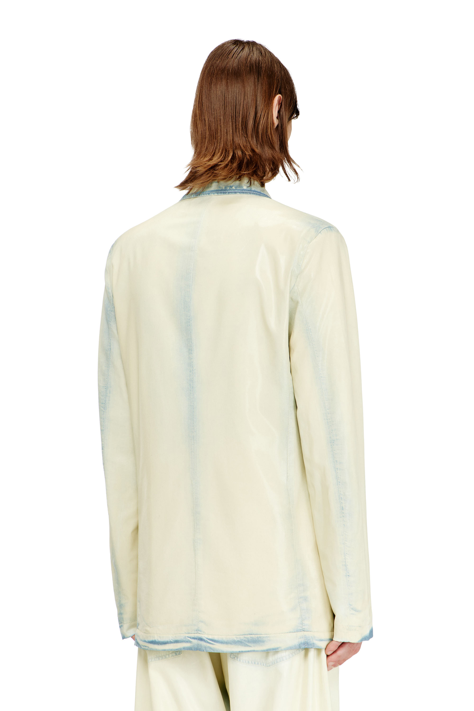 Diesel - D-NIVALE-FSI, Man's Blazer in fluid X-Ray bleach denim in Light Blue - 4