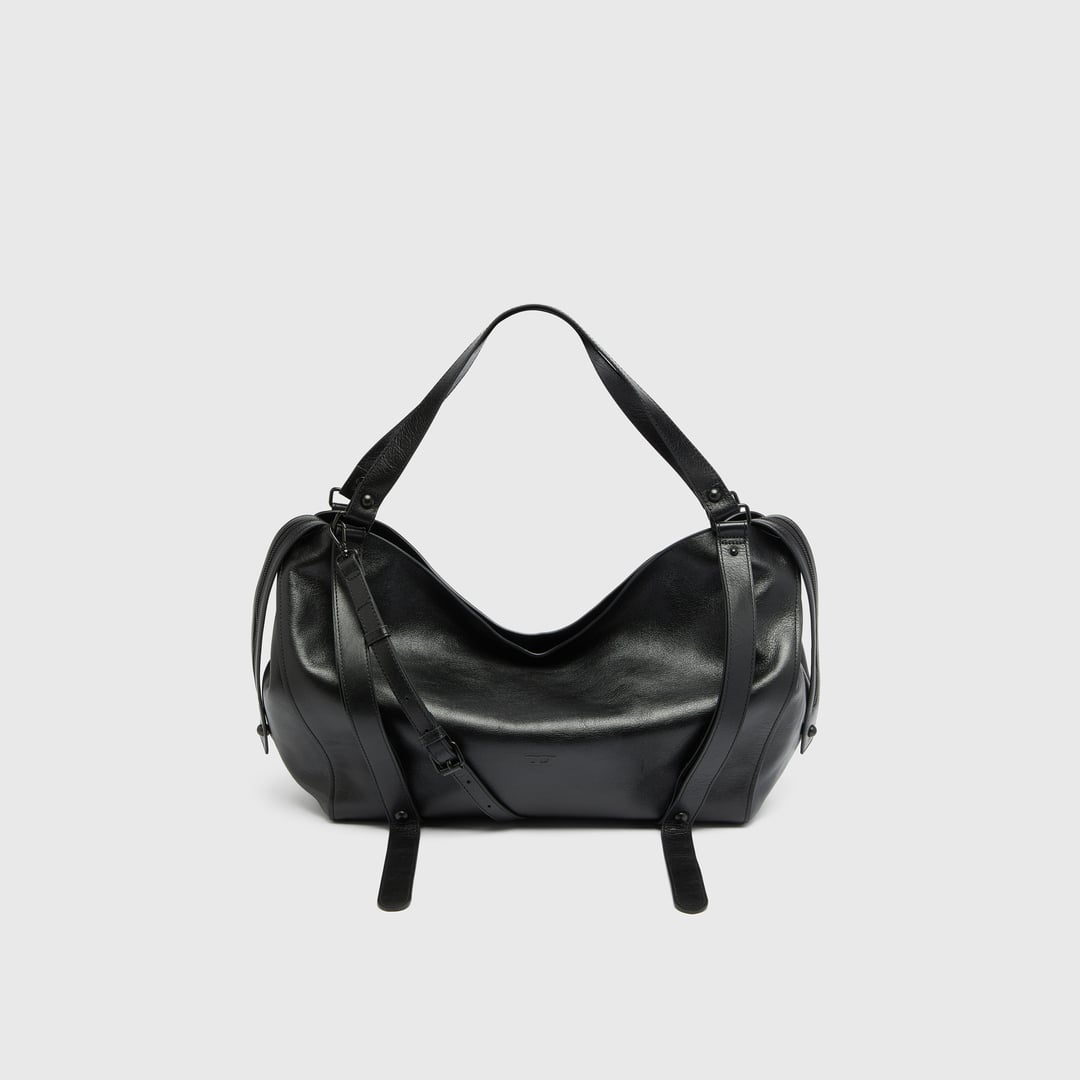 Diesel - D-One-Large top-handle bag in leather - Handbags - Unisex - Black