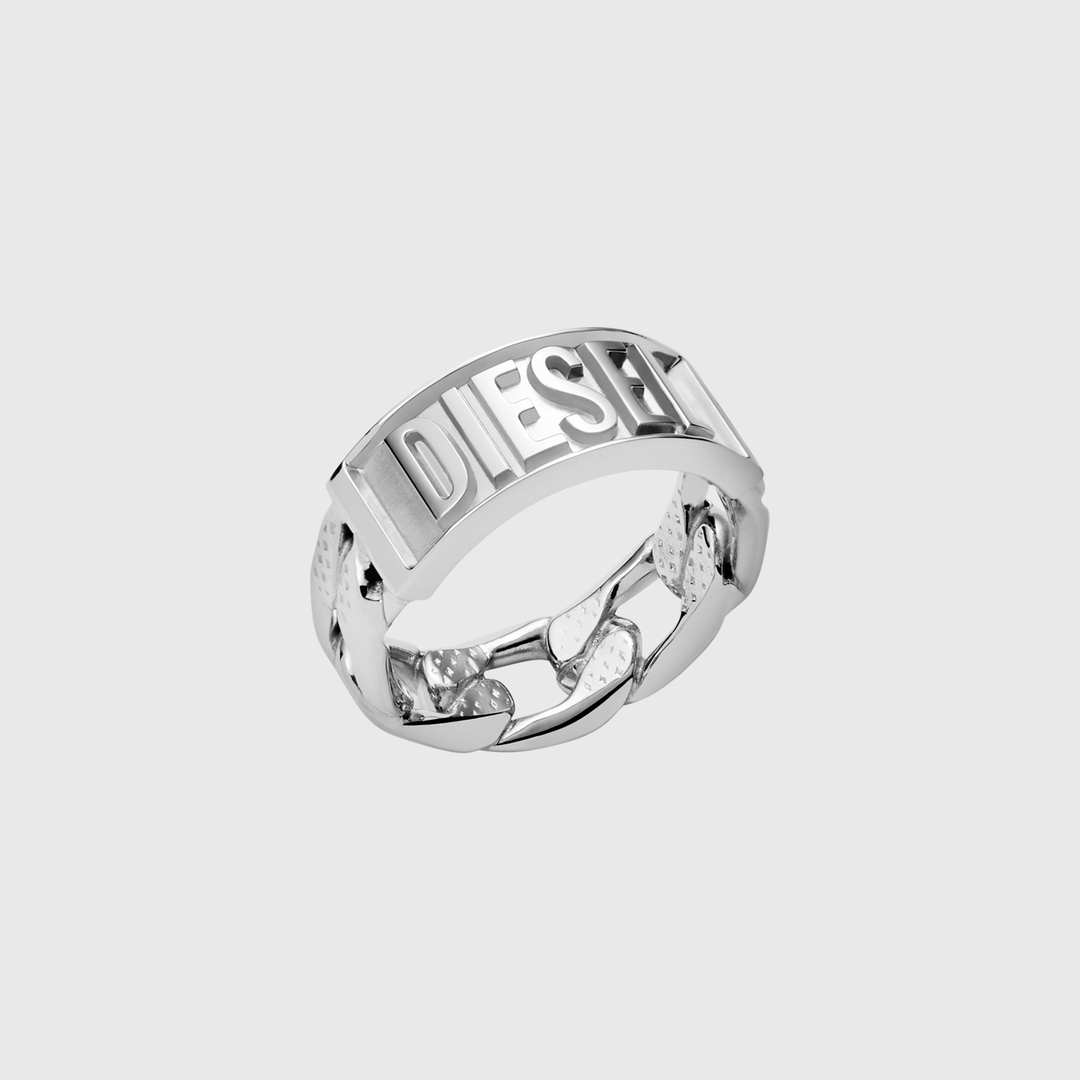 Diesel - Stainless steel band ring - Rings - Man - Silver