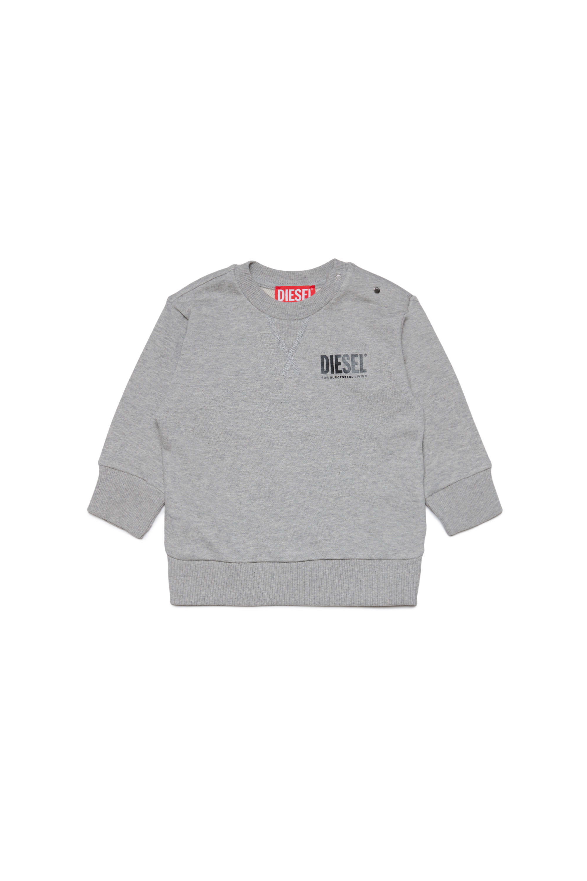 Diesel - Sweatshirt aus Baumwolle mit Logo-Print - Sweatshirts - Unisex - Grau