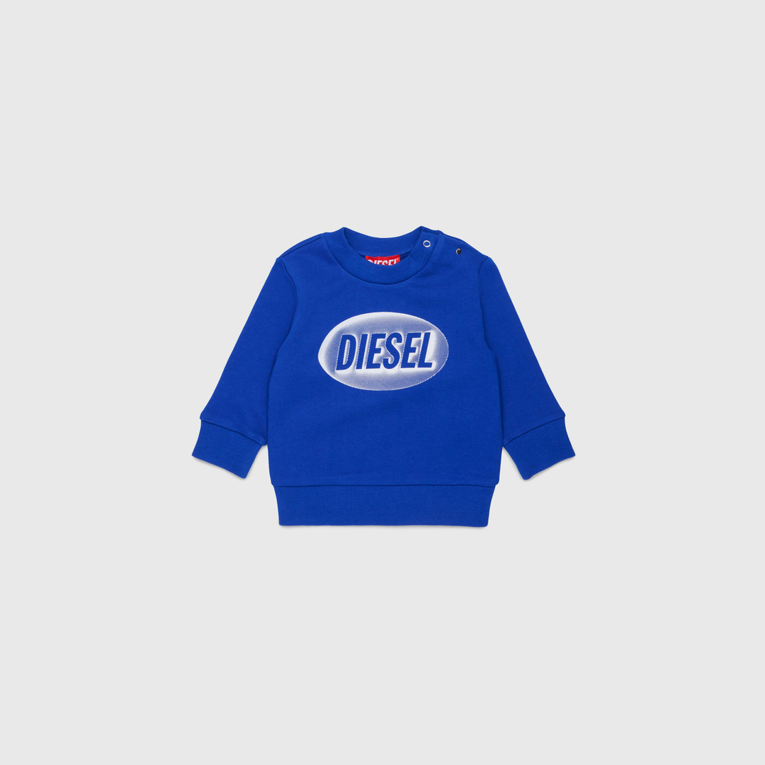 Diesel - Sweat-shirt en coton avec logo imprimé - Pull Cotton - Mixte - Bleu