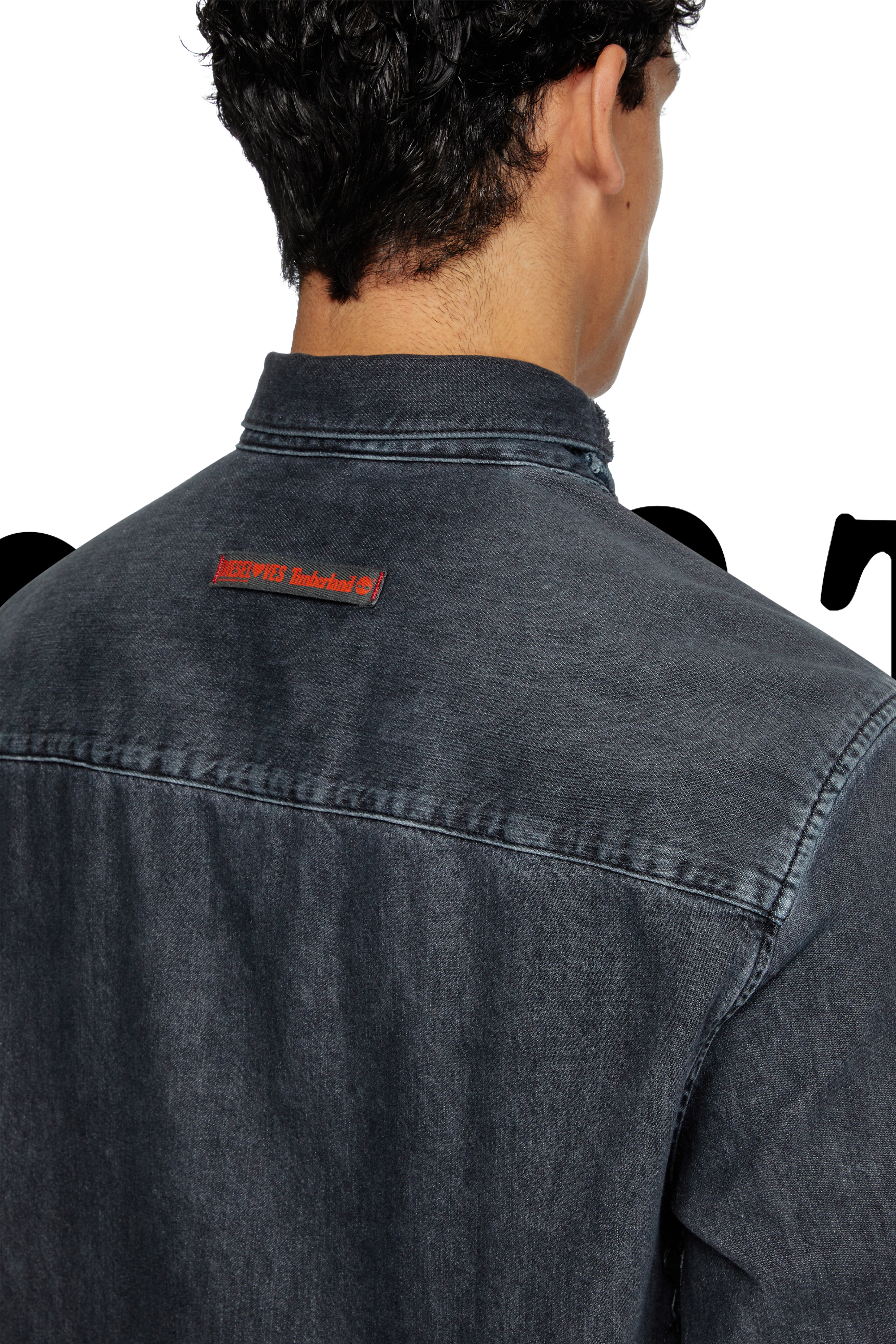 Diesel - Overdyed check and denim shirt - Denim Shirts - Unisex - Multicolor