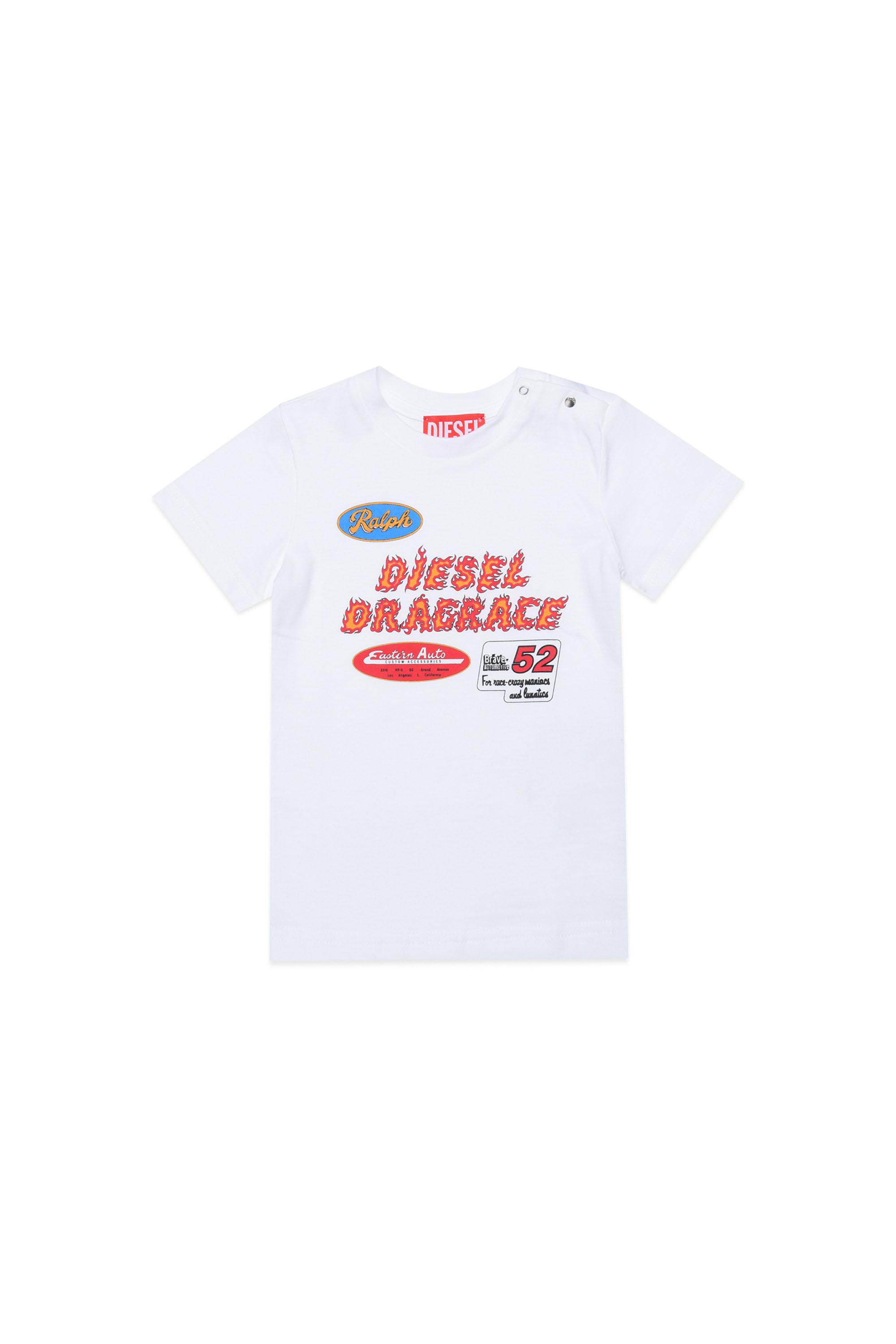 Diesel - T-shirt con stampe ispirate alle corse motoristiche - T-shirts e Tops - Uomo - Bianco