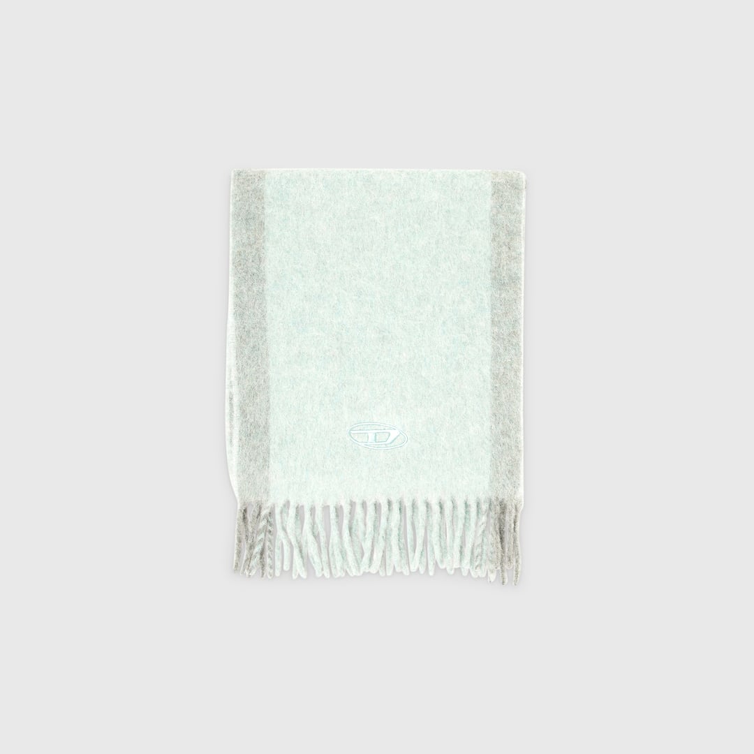 Diesel - Wool-blend scarf with contrast stripes - Scarf - Man - Green