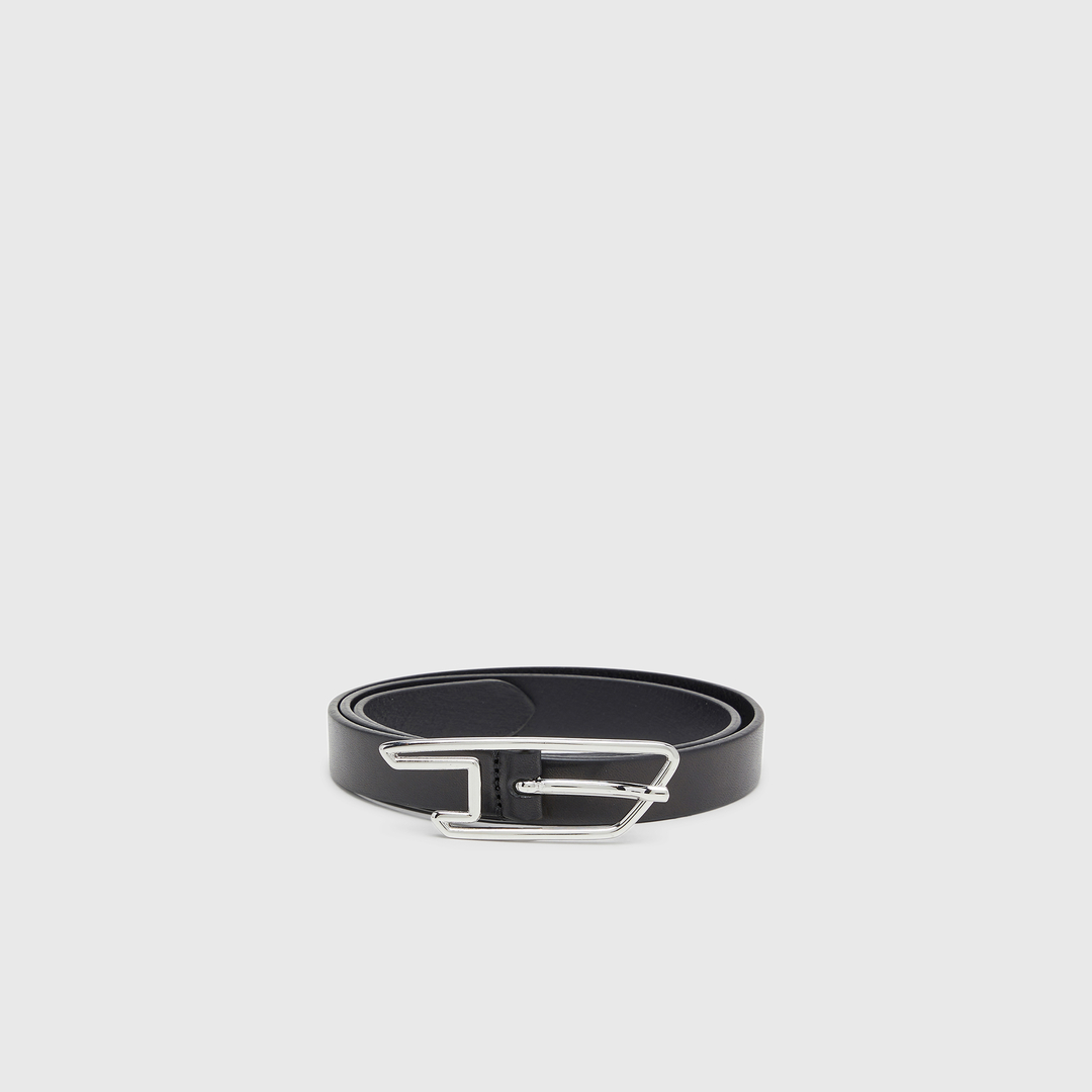 Diesel - Ceinture 2 cm en cuir pull-up avec boucle D - Ceintures - Femme - Noir