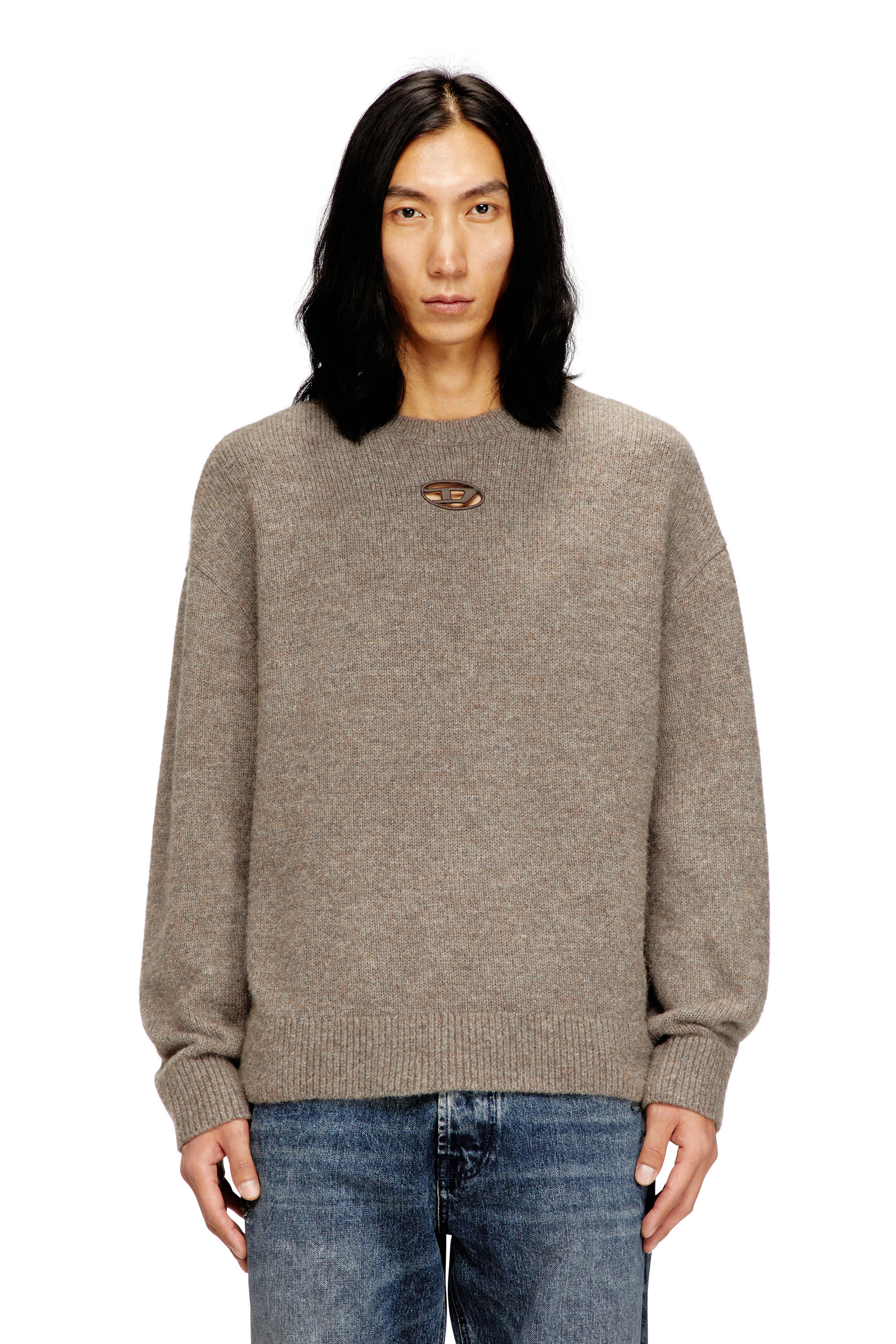 Diesel - Jumper in wool and alpaca blend - Knitwear - Man - Beige