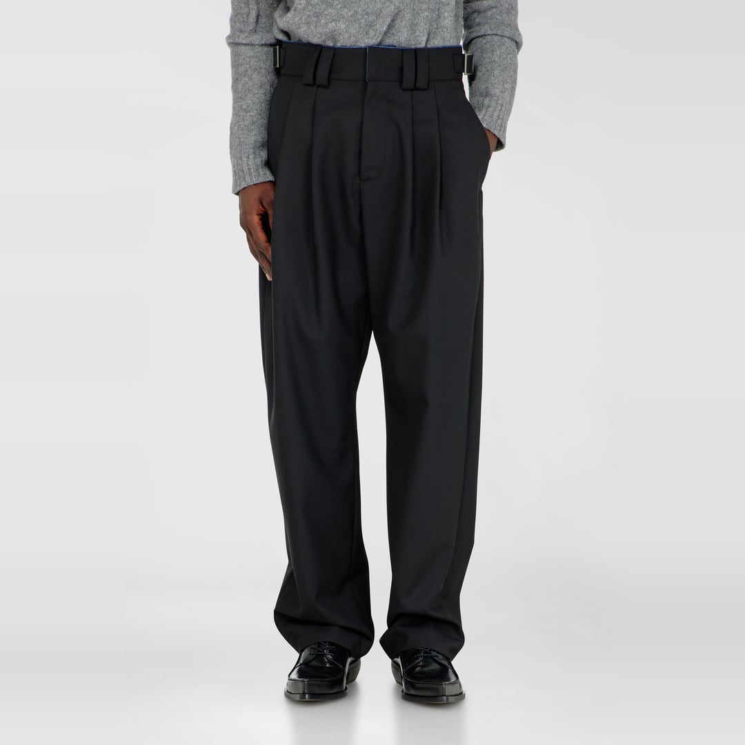 Diesel - Tailored pants with denim detail - Pants - Man - Black