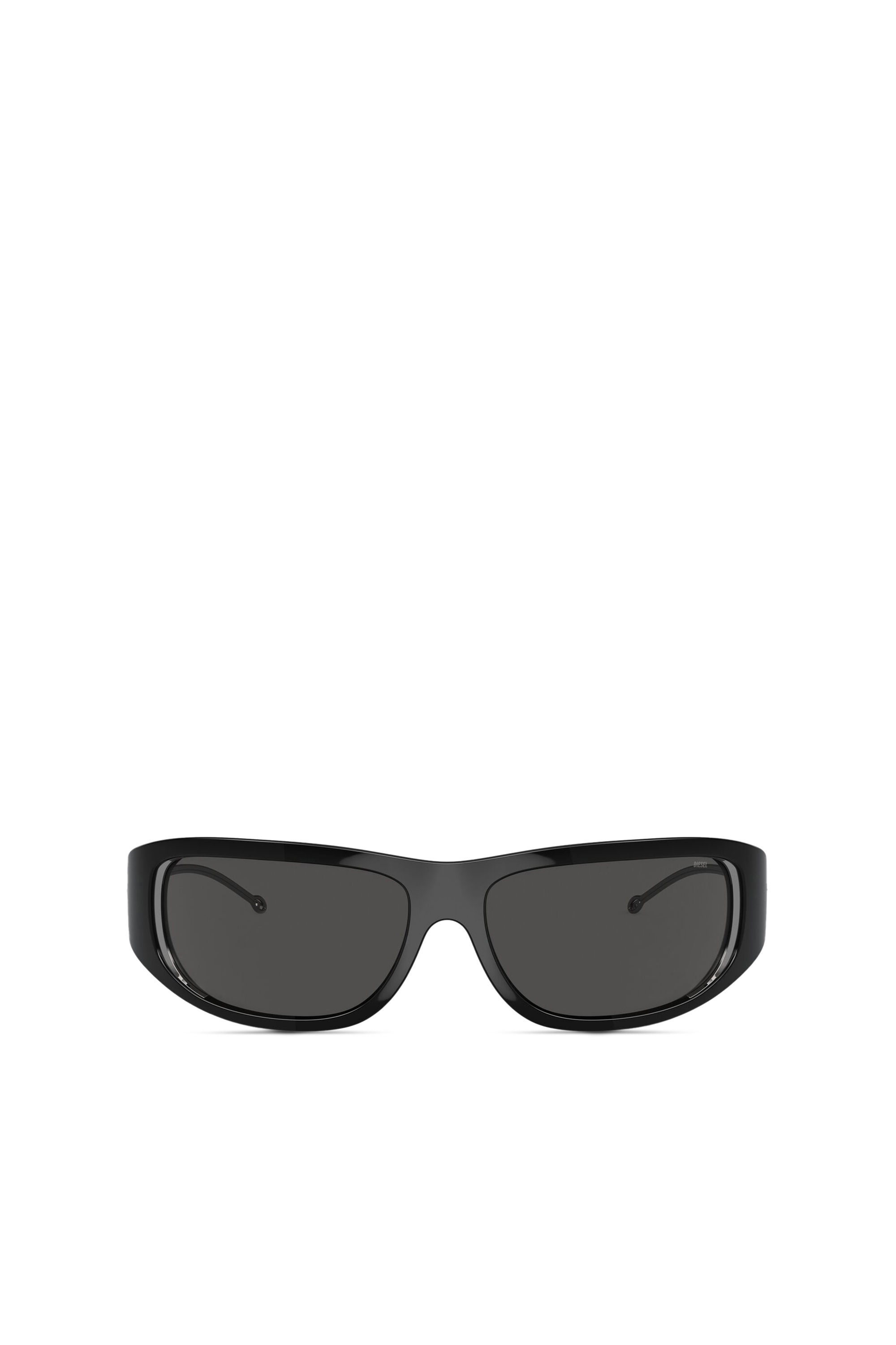 Diesel Unisex Black - Wraparound Style Sunglasses - Sunglasses Uni