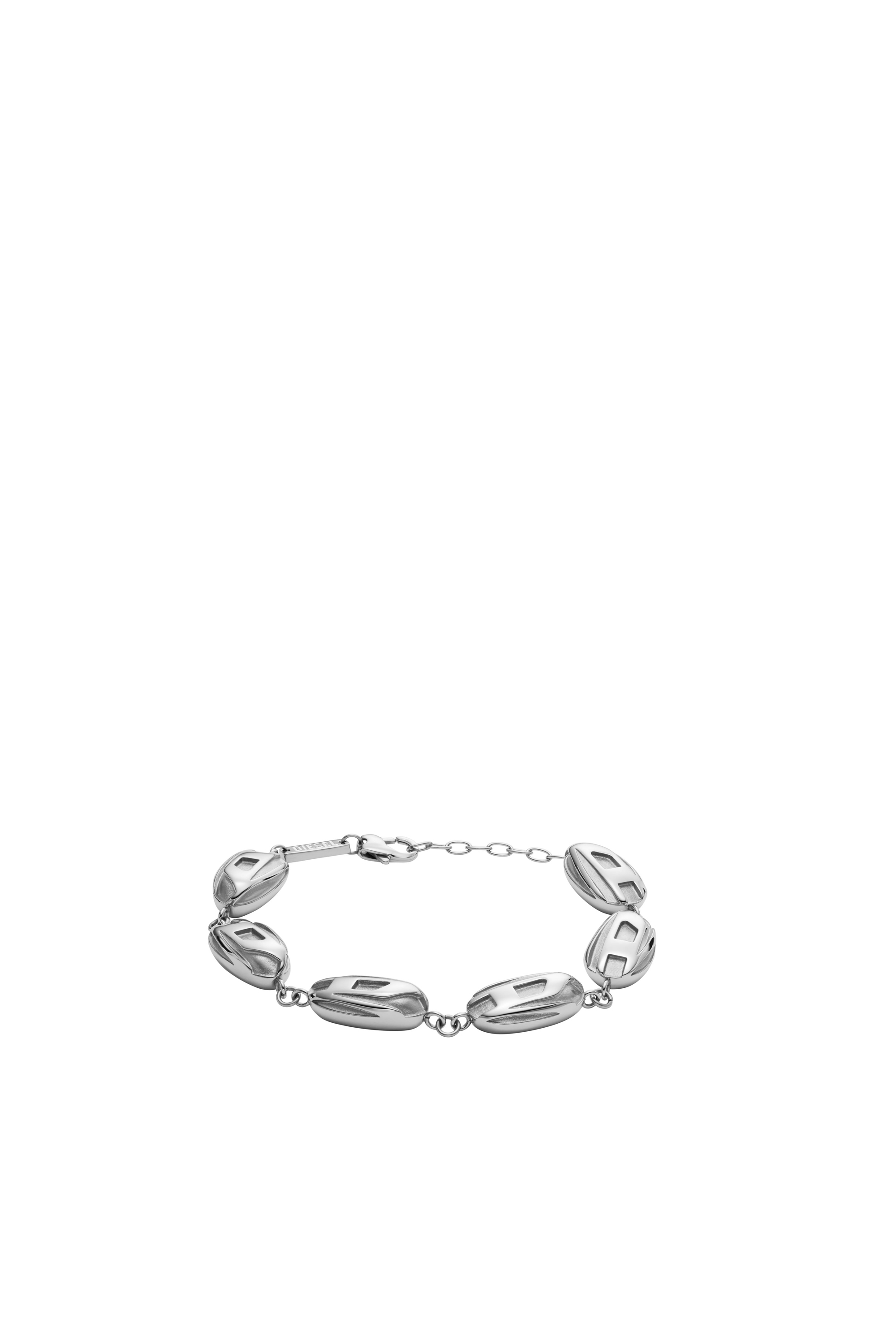 Diesel - Bracelet chaîne en acier inoxydable - Bracelets - Mixte - Gris argenté