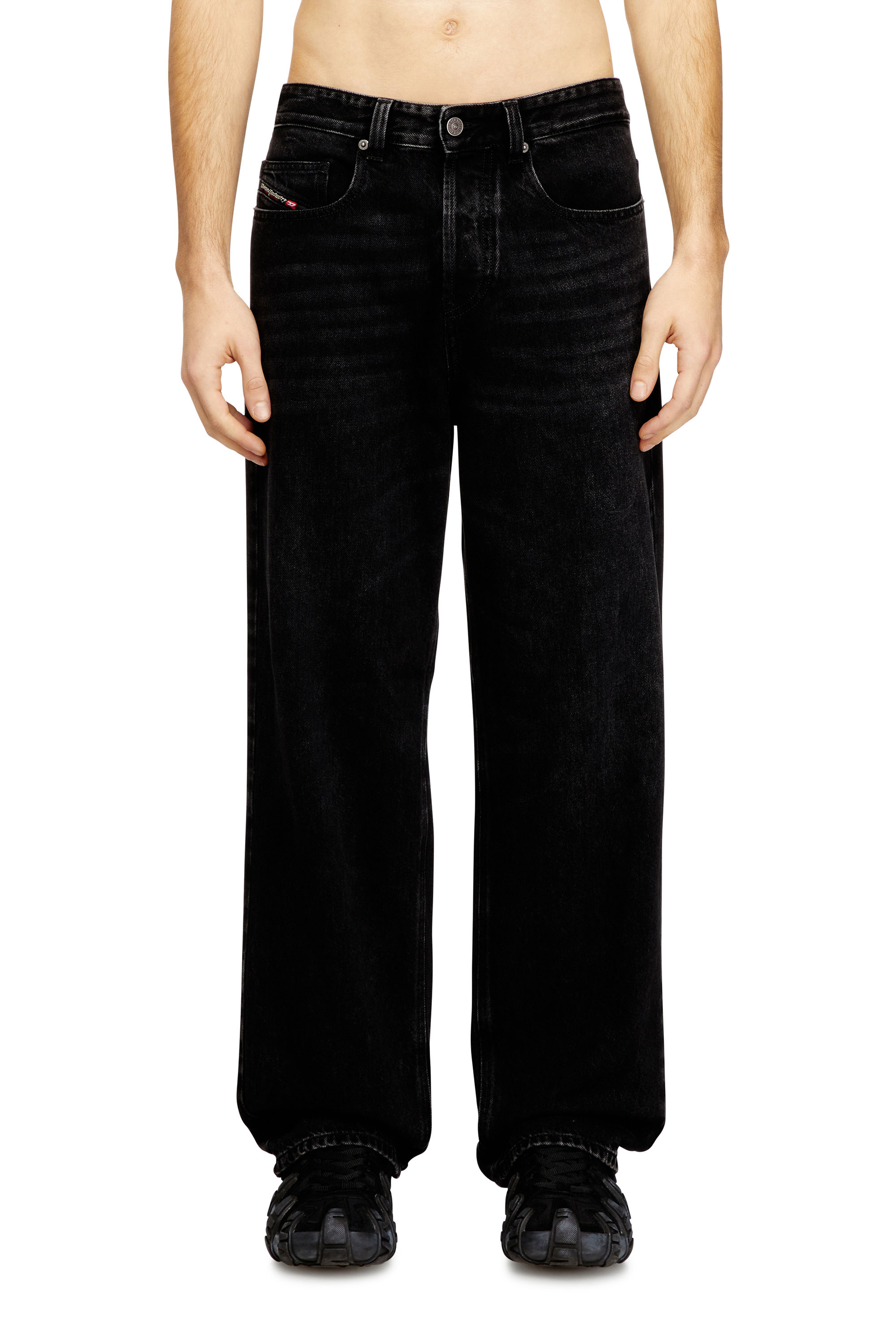 Diesel - Man's Relaxed Jeans 2001 D-Macro 09P09, Black/Dark grey - 2