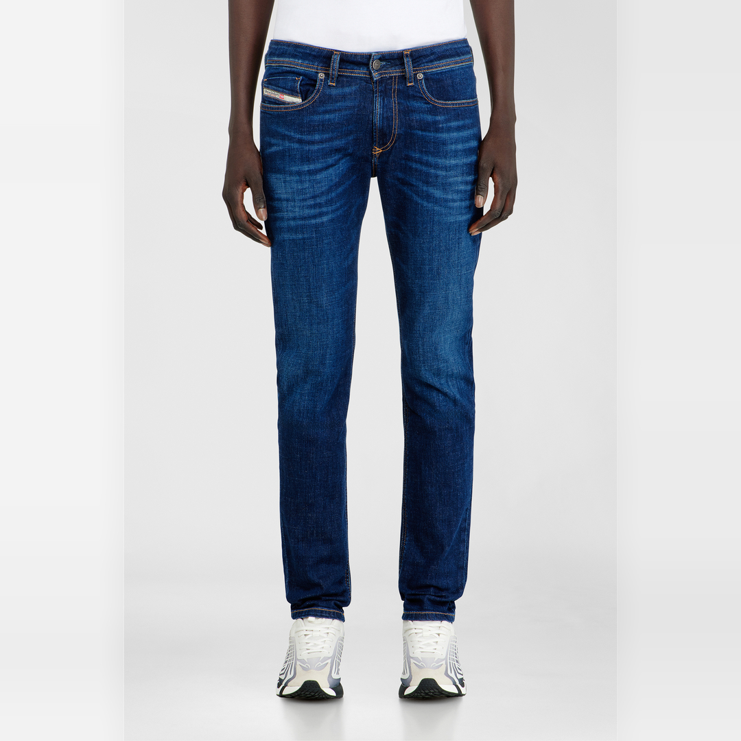 Diesel Jeans Skinny Taille Basse 1979 Sleenker, Bleu foncé, Fermeture zippée