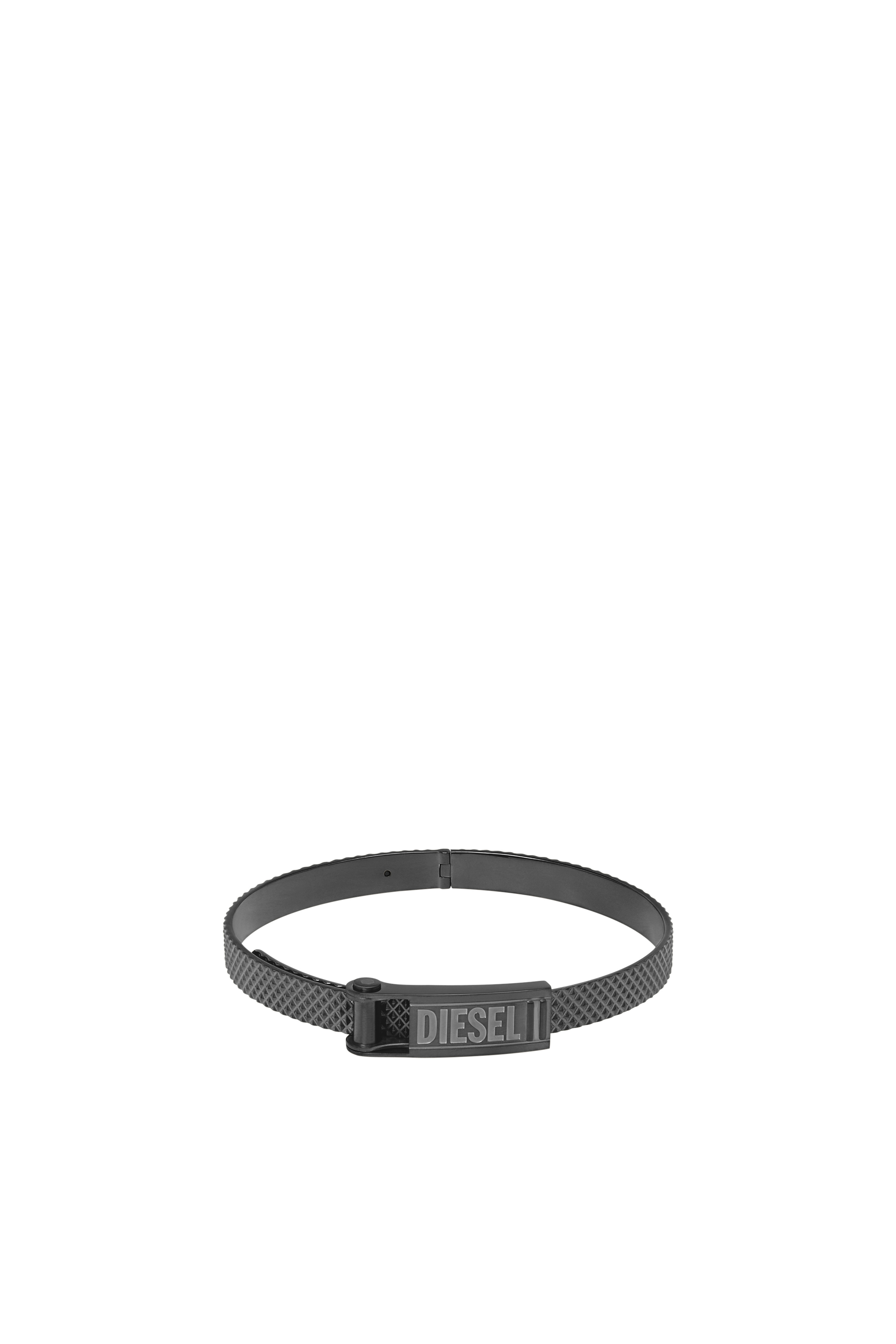 Diesel - Gunmetal stainless steel stack bracelet - Bracelets - Unisex - Grey