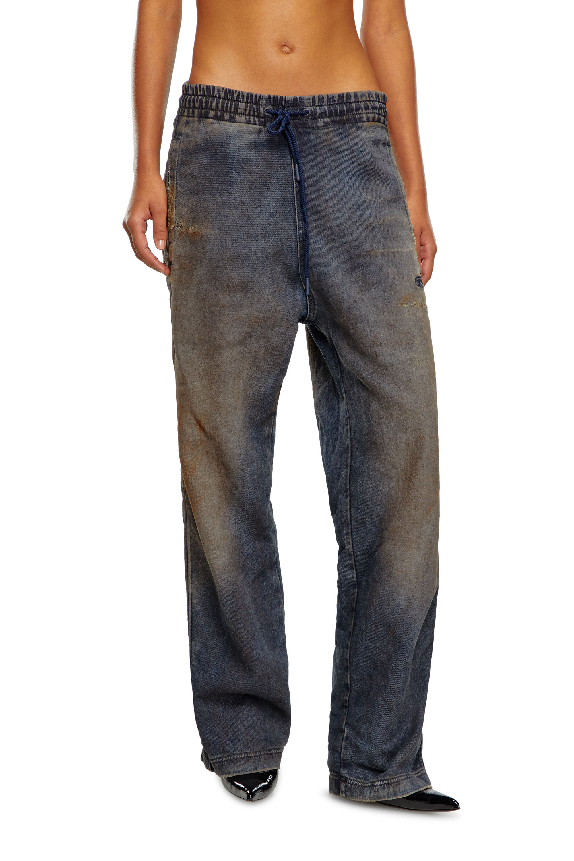 Shop Diesel Relaxed D-martyans Track Denim In Blue